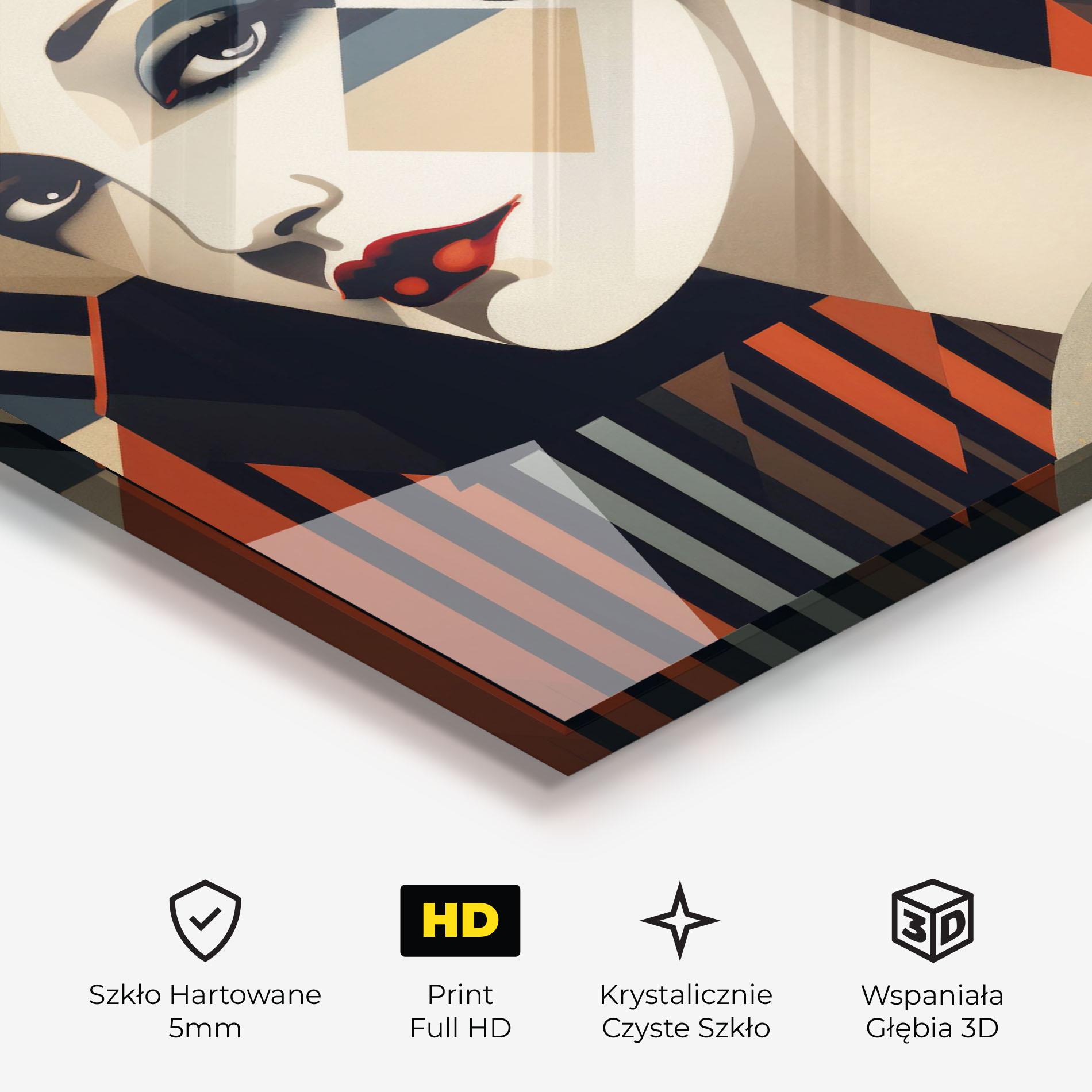 Obraz na Szkle Elegant Portrait Woman mockup 3