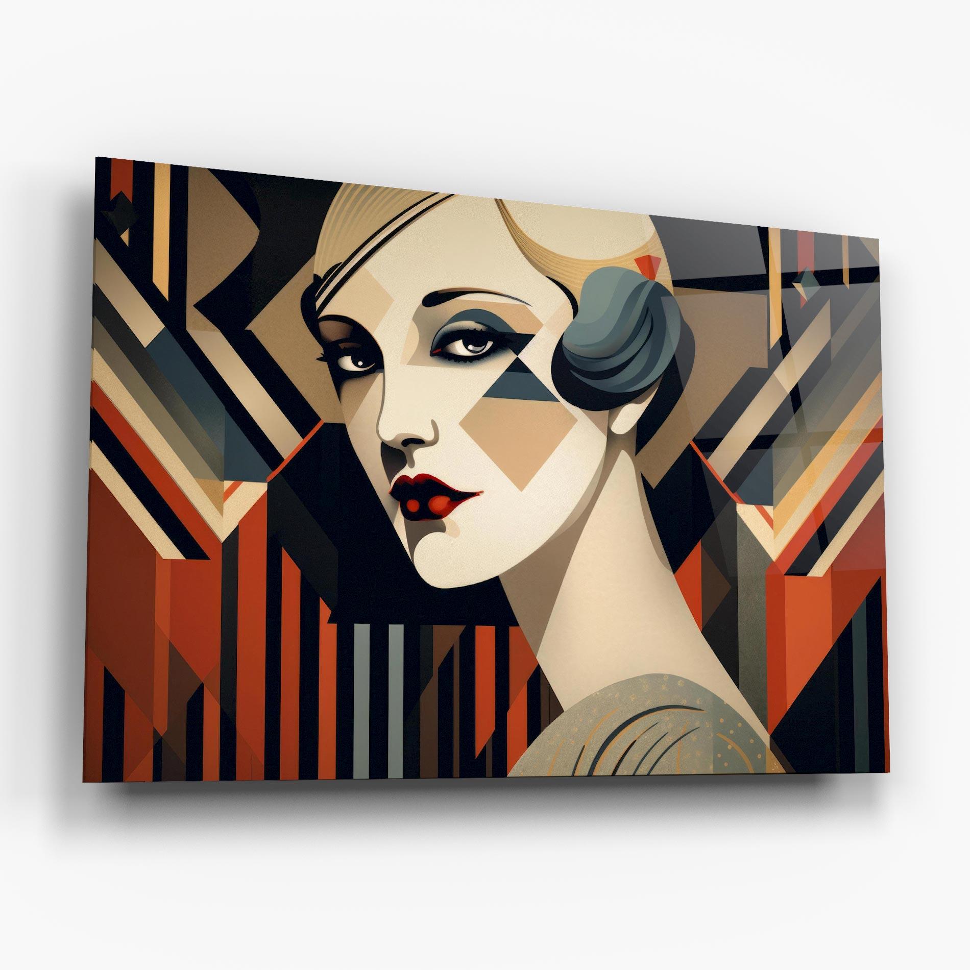 Obraz na Szkle Elegant Portrait Woman mockup 6