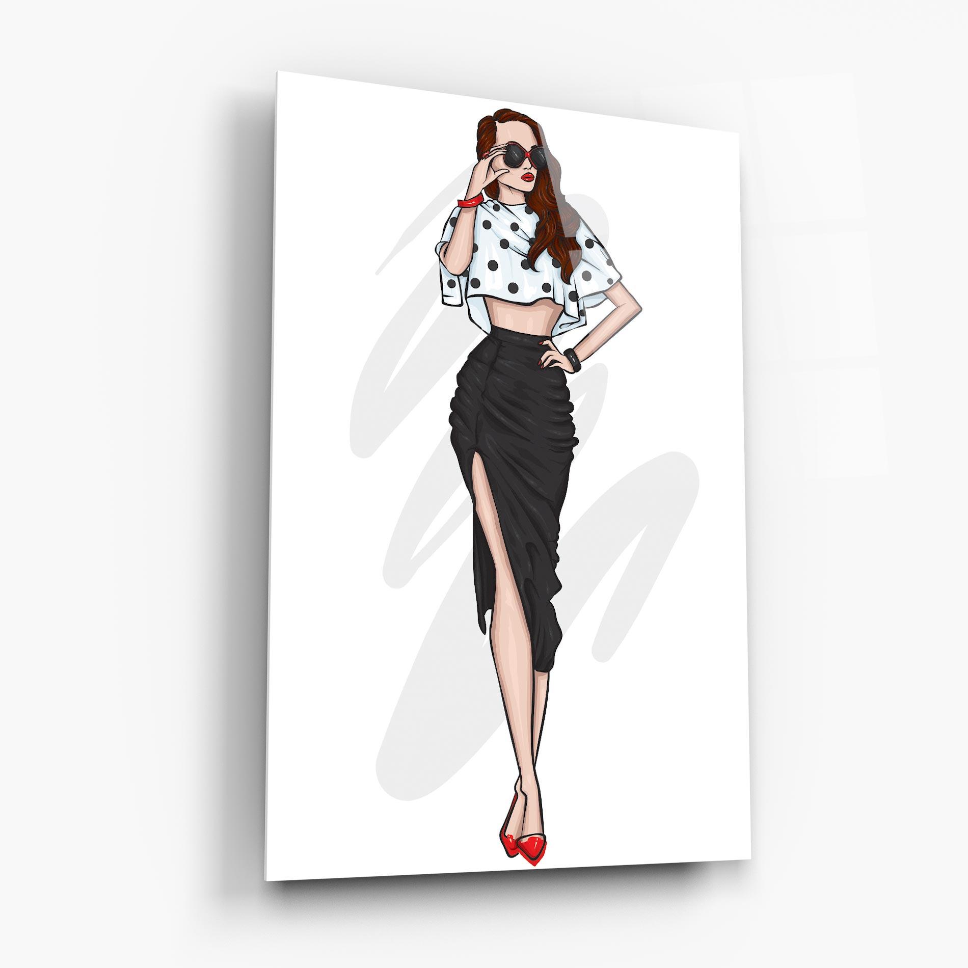 Obraz na Szkle Black Skirt Diva mockup 6