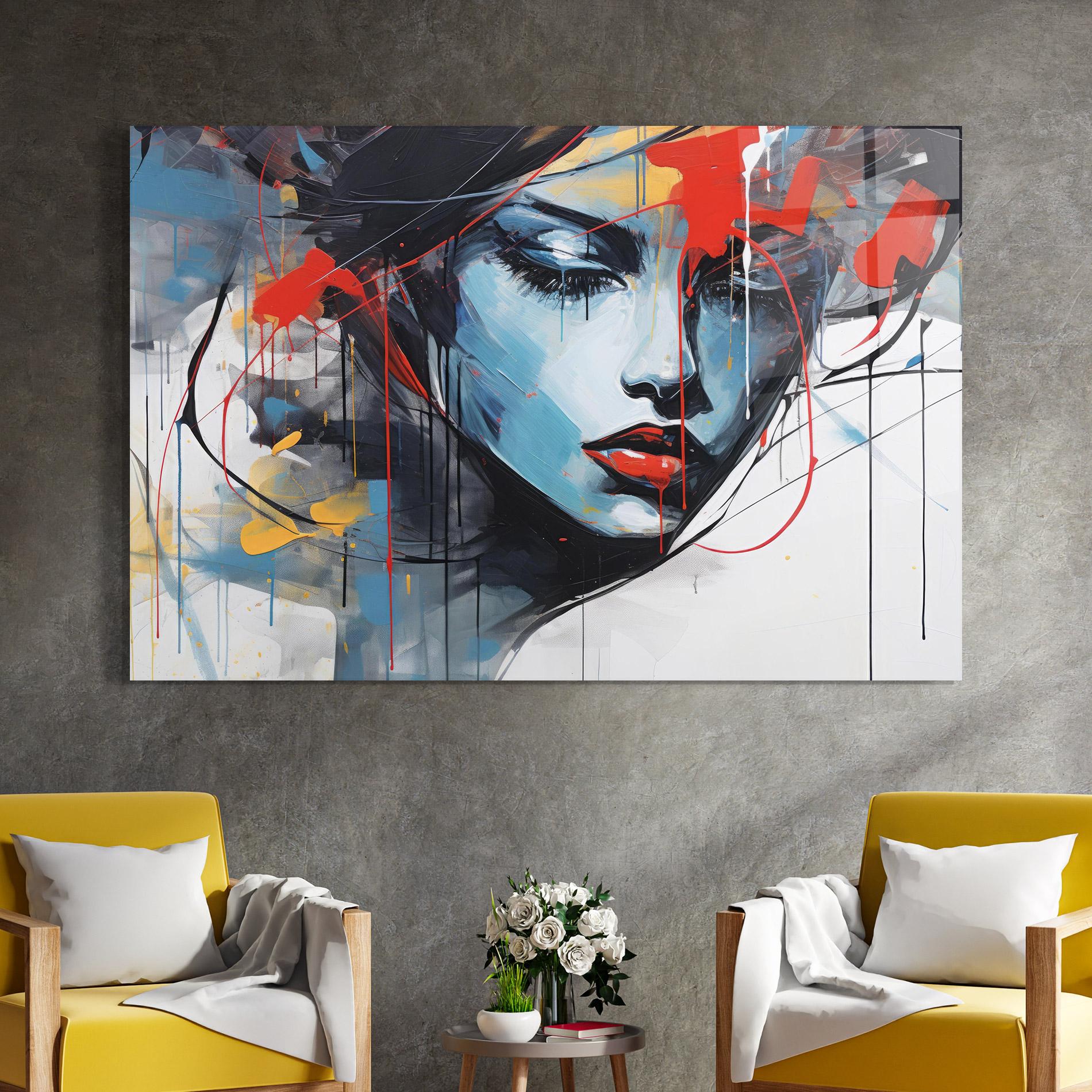 Obraz na Szkle Edgy Woman mockup 4