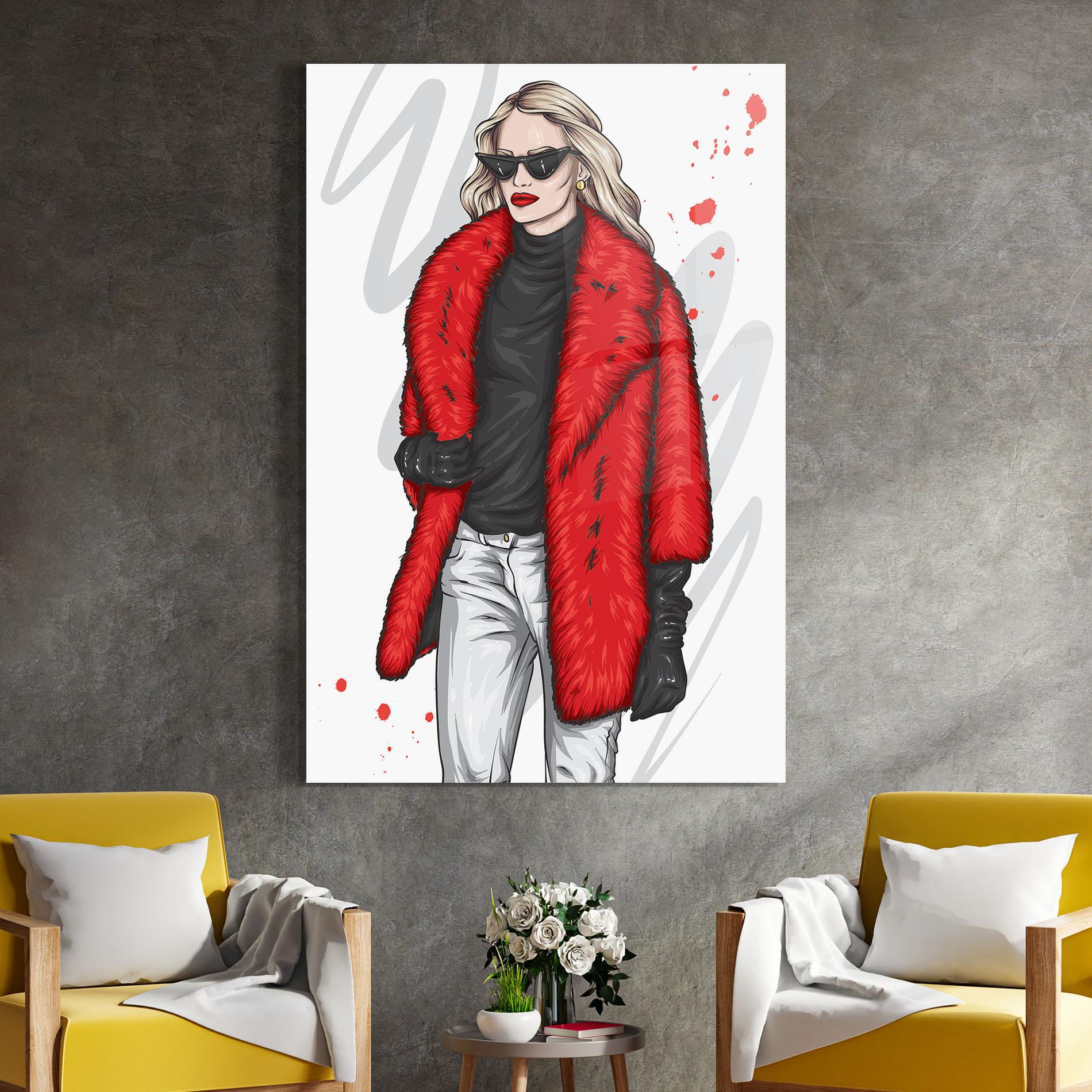 Obraz na Szkle Black Blouse Woman mockup 4