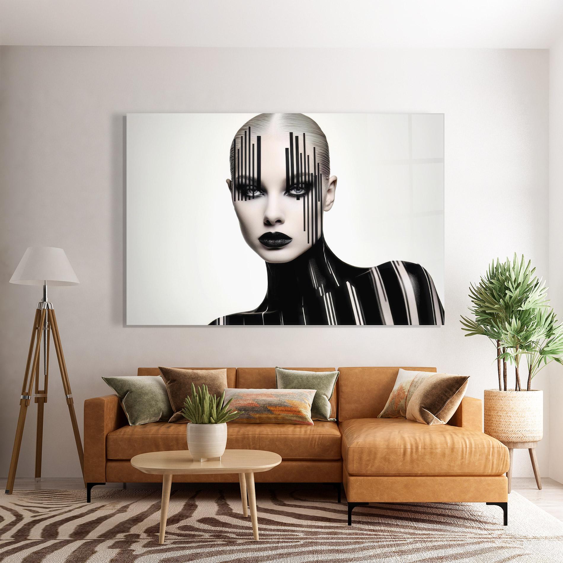 Obraz na Szkle Black Lips And Outfit mockup 7