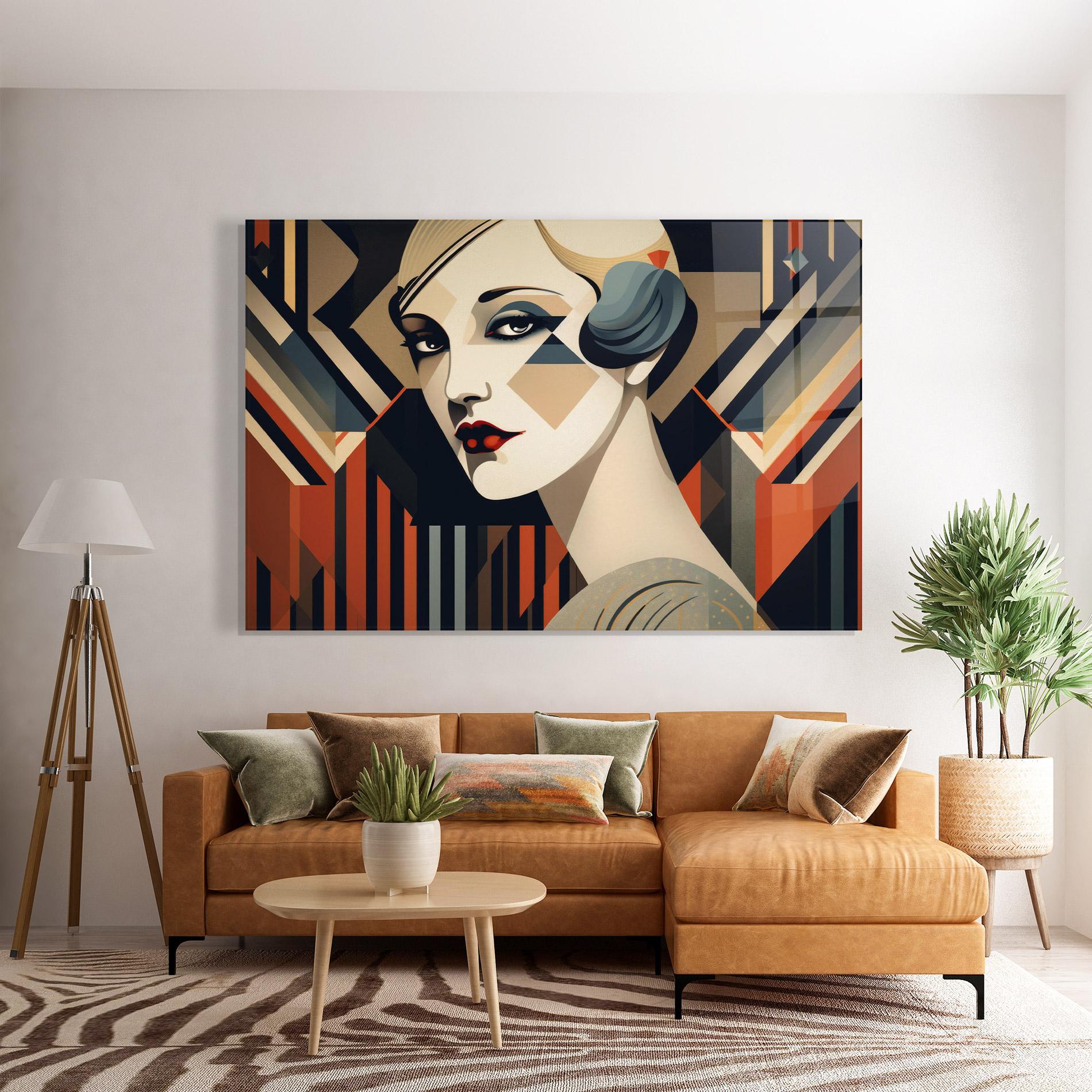 Obraz na Szkle Elegant Portrait Woman mockup 7