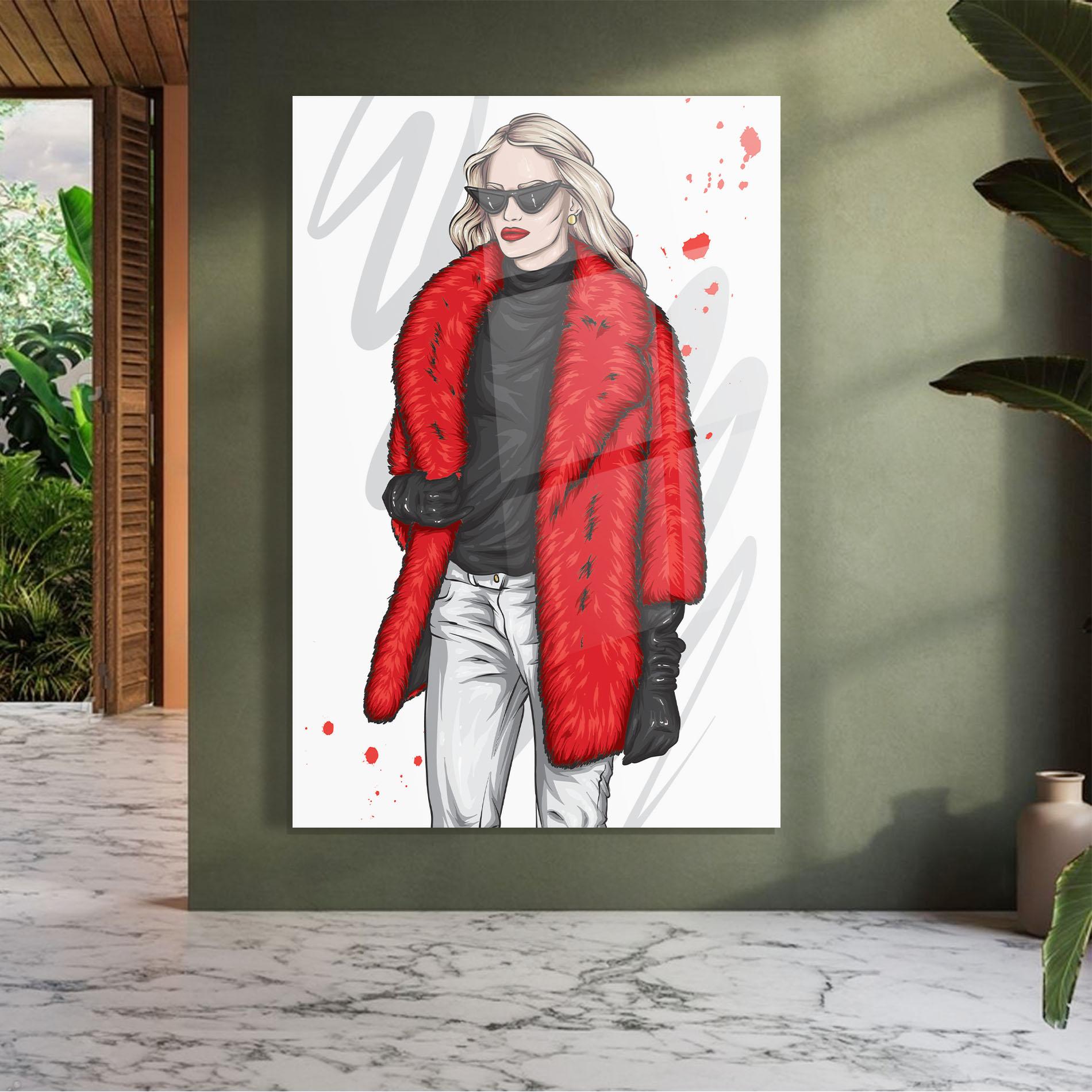 Obraz na Szkle Black Blouse Woman mockup 7