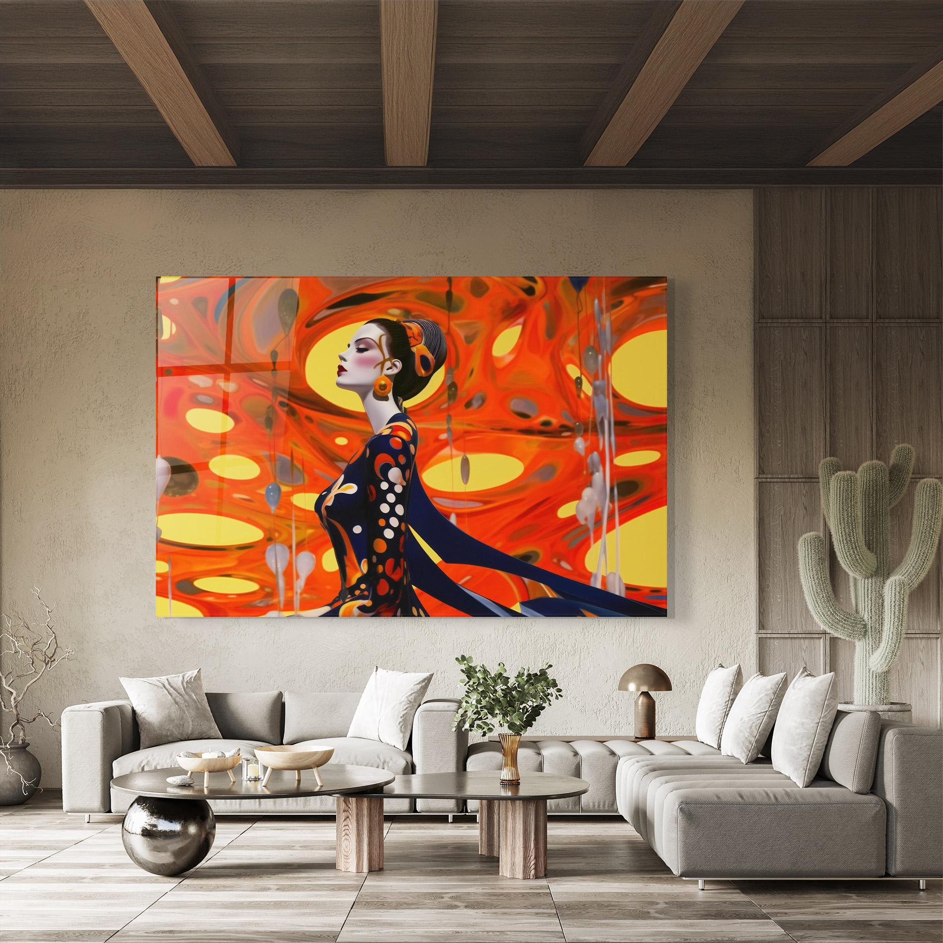 Obraz na Szkle Big Orange Accesories mockup 8