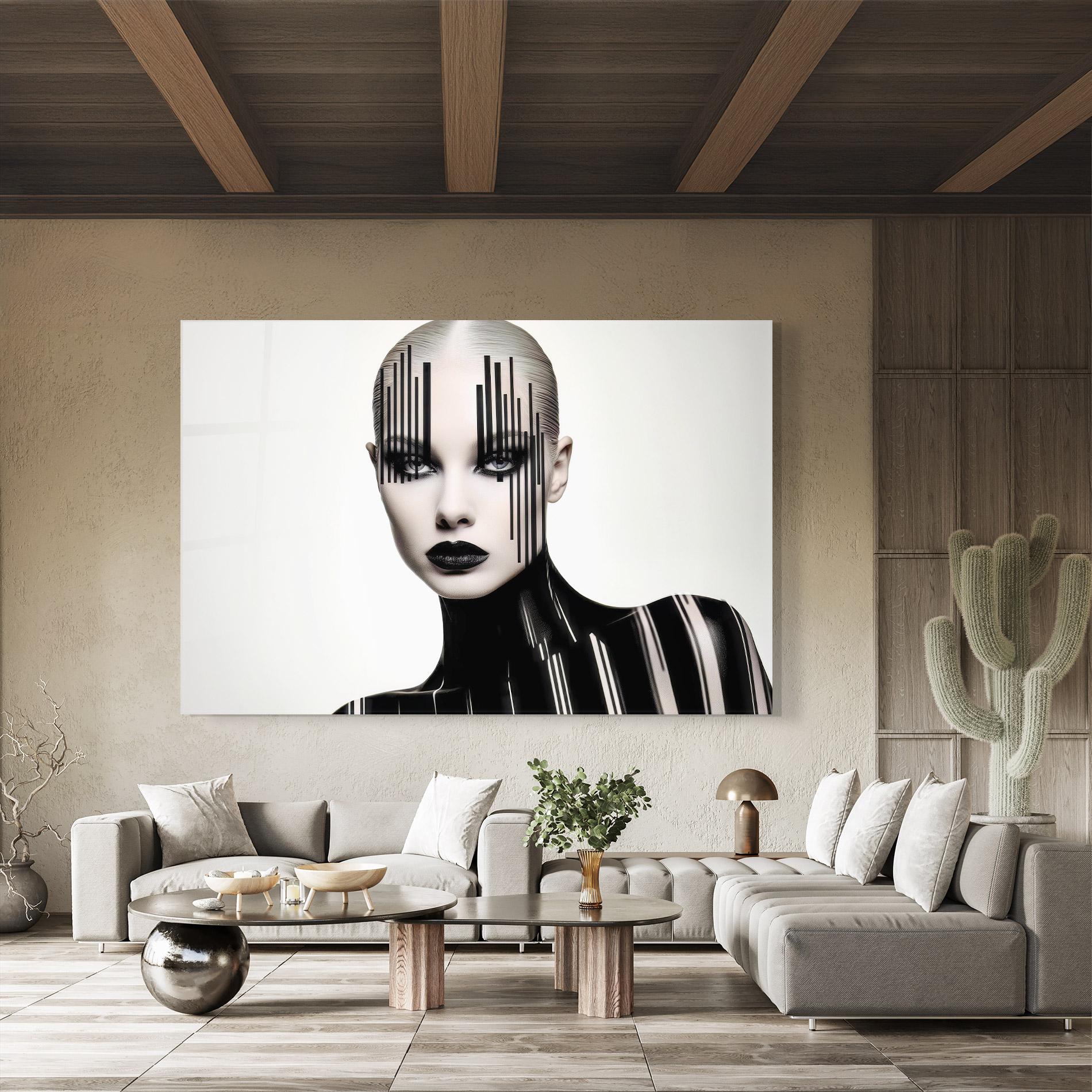 Obraz na Szkle Black Lips And Outfit mockup 8