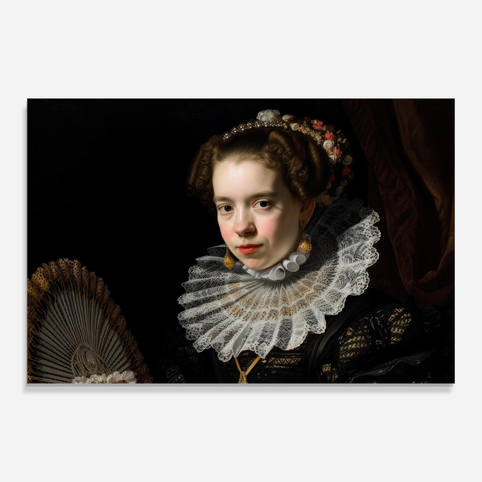 Obraz na Szkle Baroque Lady Portrait mockup 0