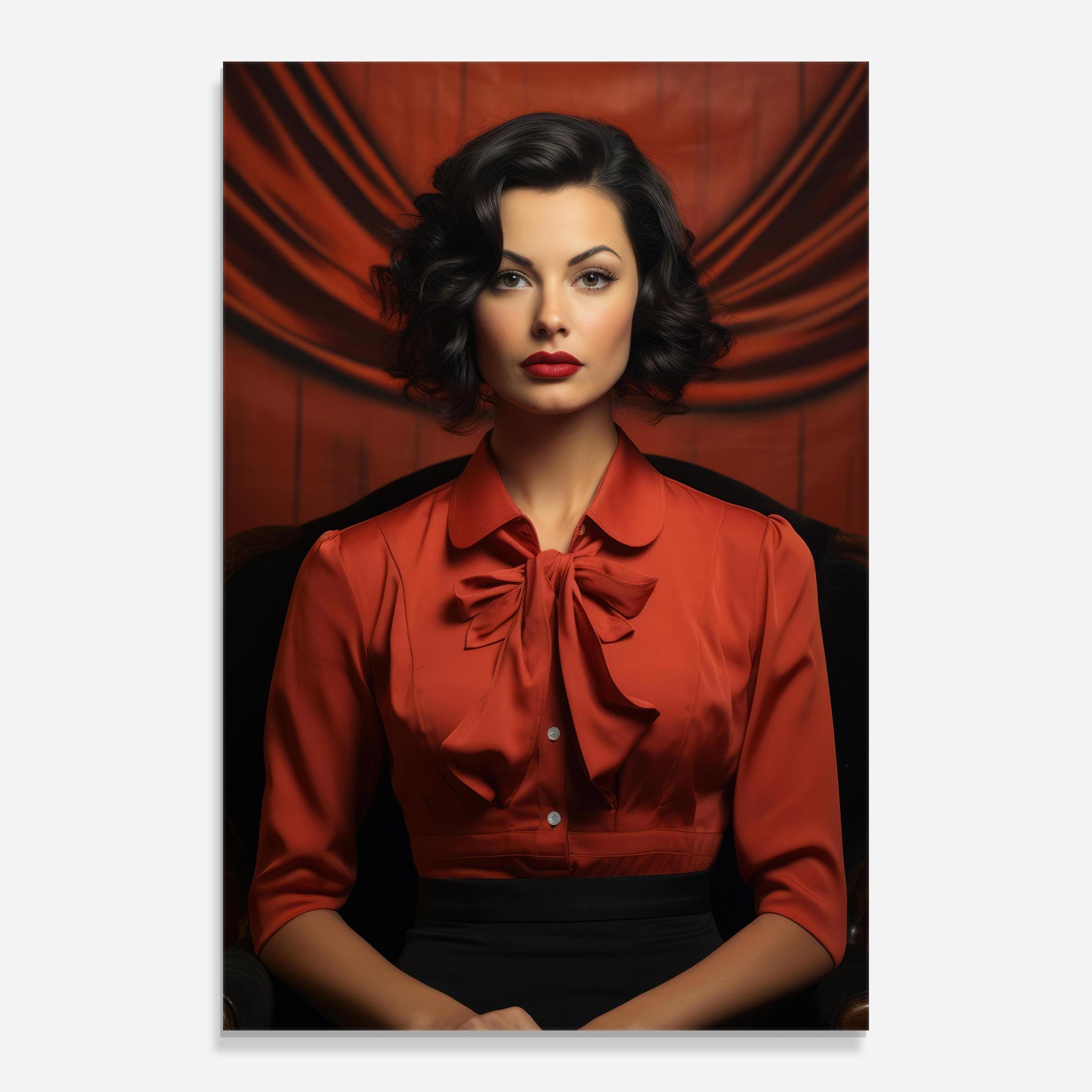 Pretty Red Blouse mockup 0