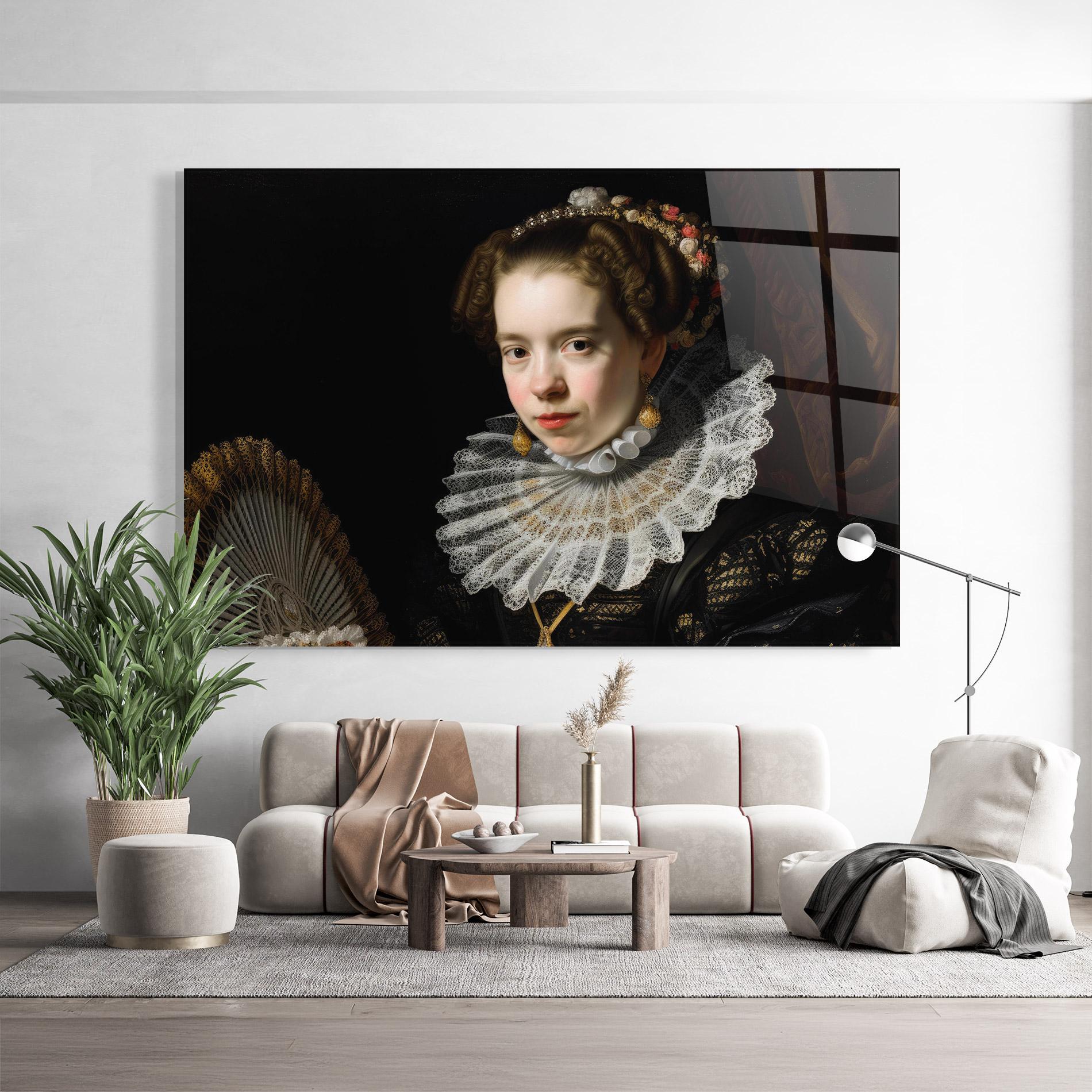 Obraz na Szkle Baroque Lady Portrait mockup 9