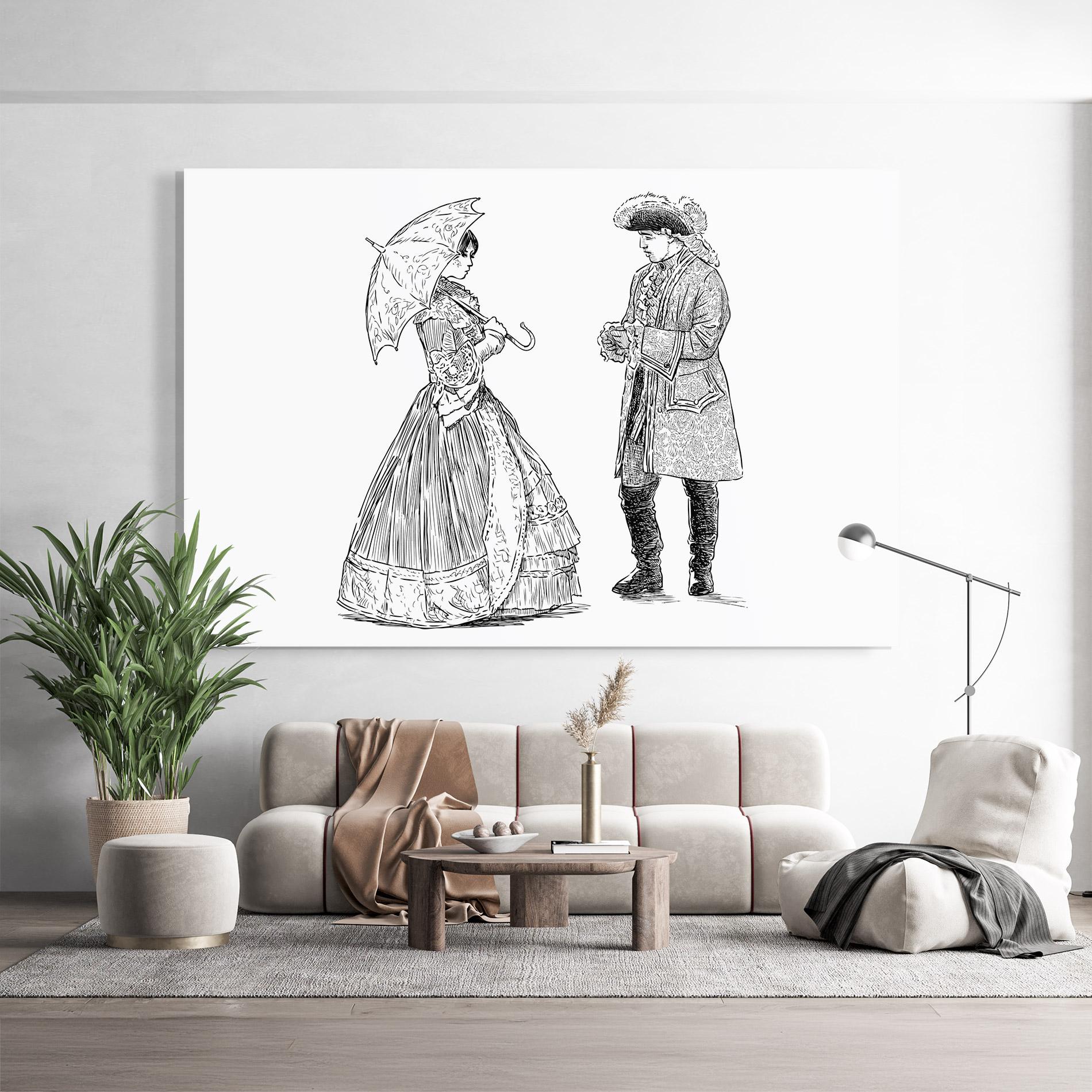 Obraz na Szkle Century Couple mockup 9