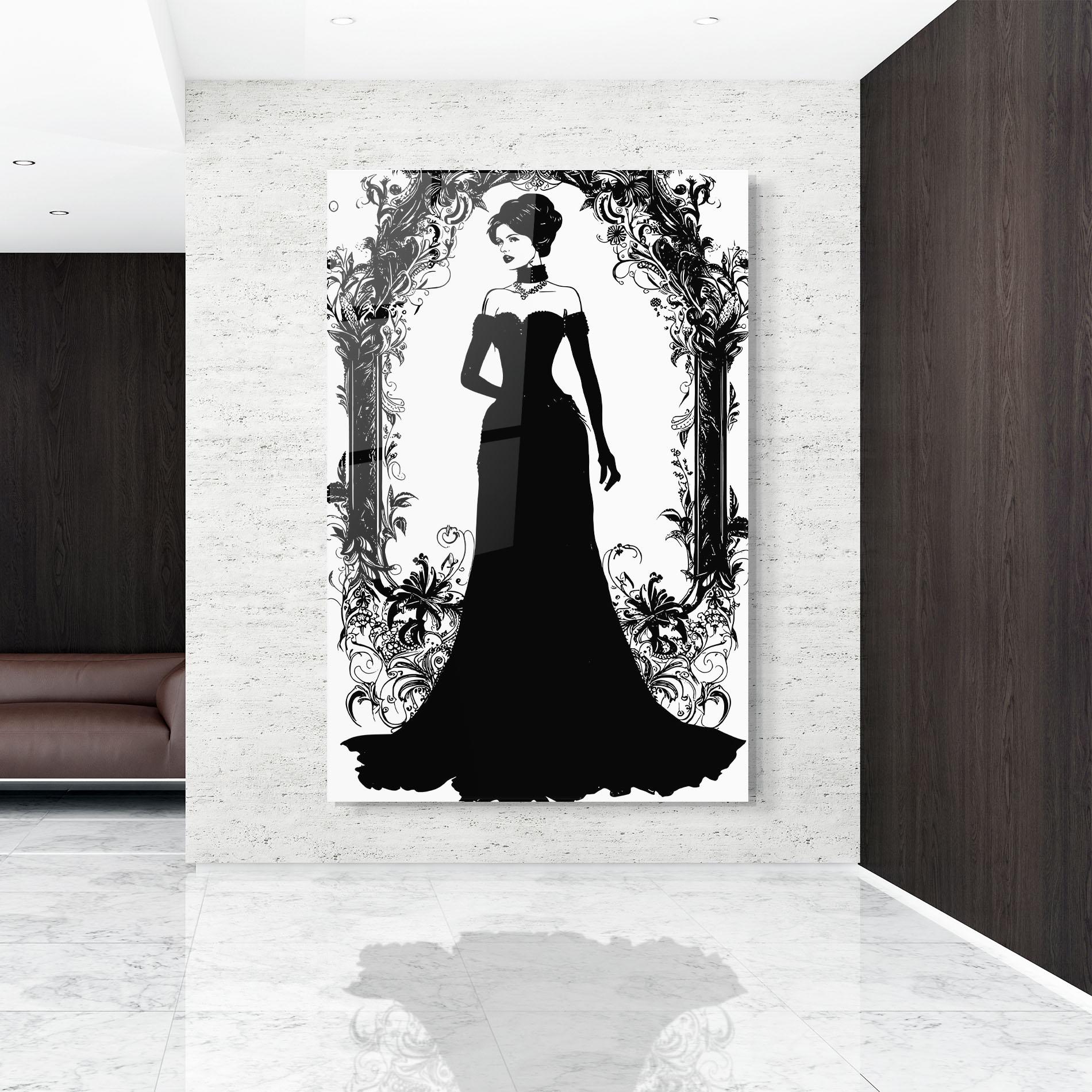 Obraz na Szkle Long Vintage Dress mockup 9