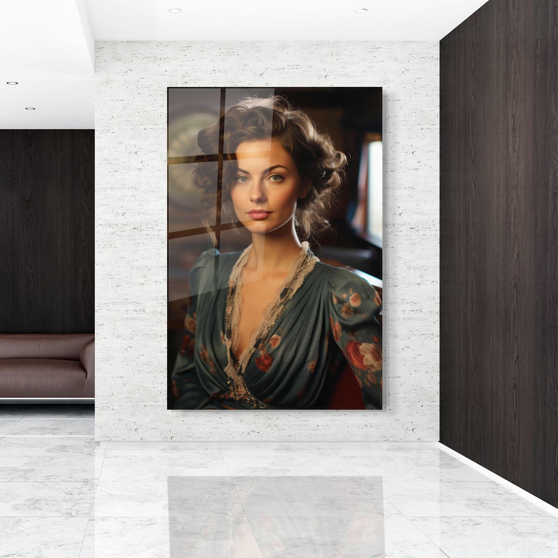 Obraz na Szkle Pink Flowers Dress mockup 9