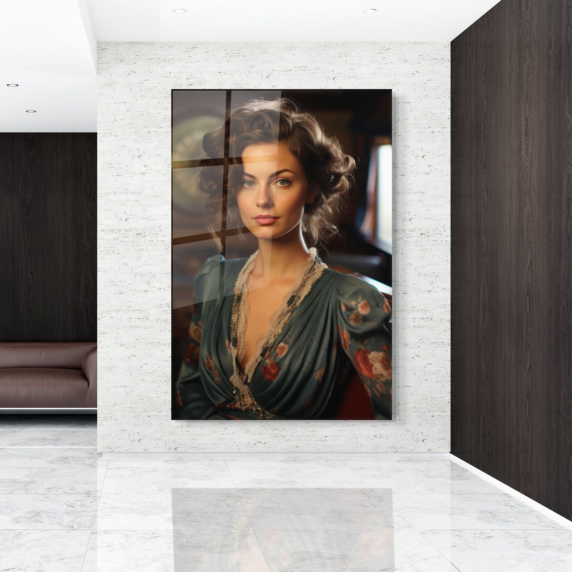 Pink Flowers Dress mockup 9