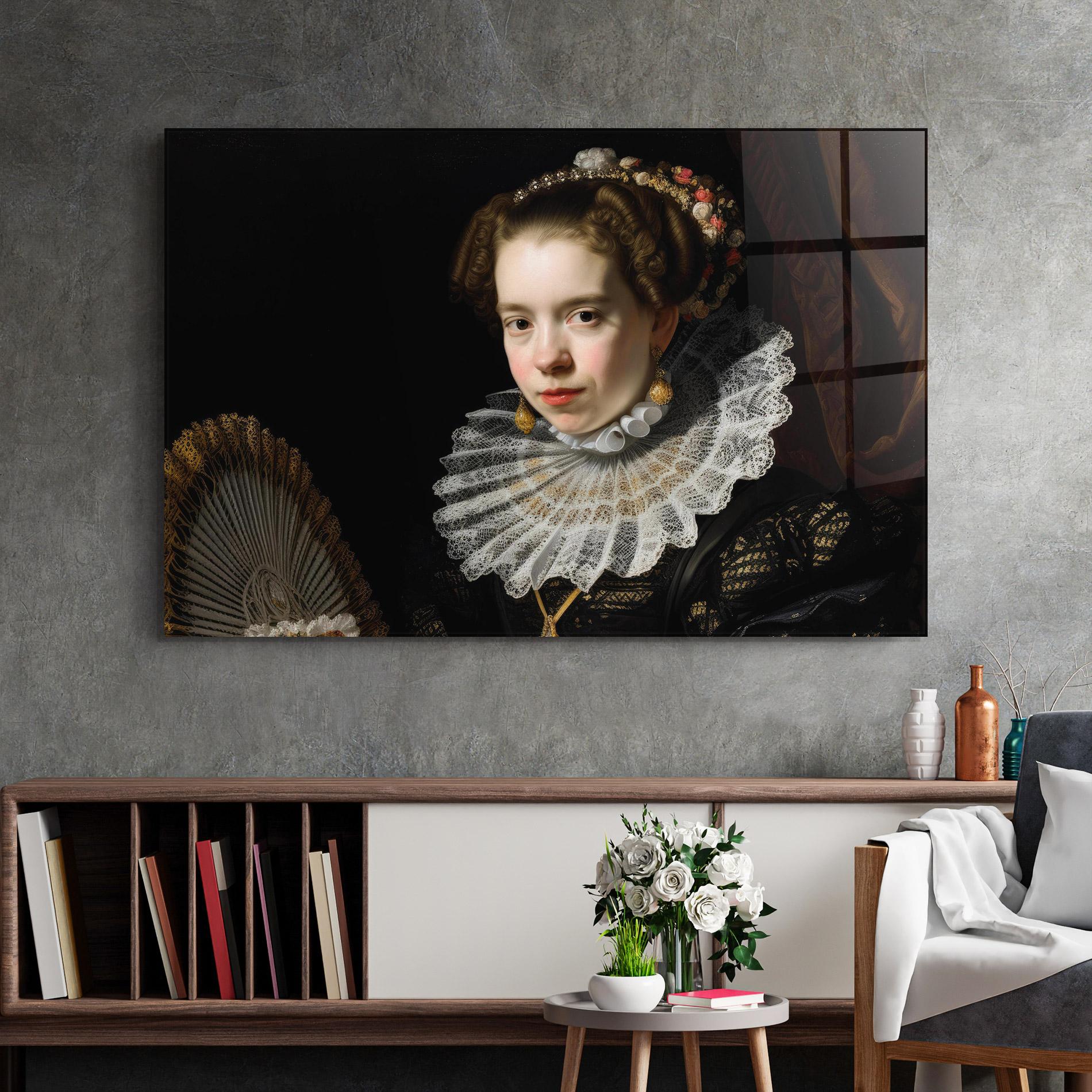 Obraz na Szkle Baroque Lady Portrait mockup 2