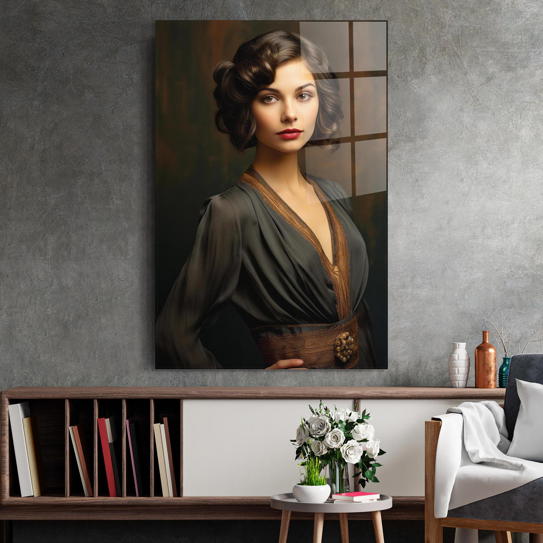 Obraz na Szkle Black Vintage Dress mockup 2