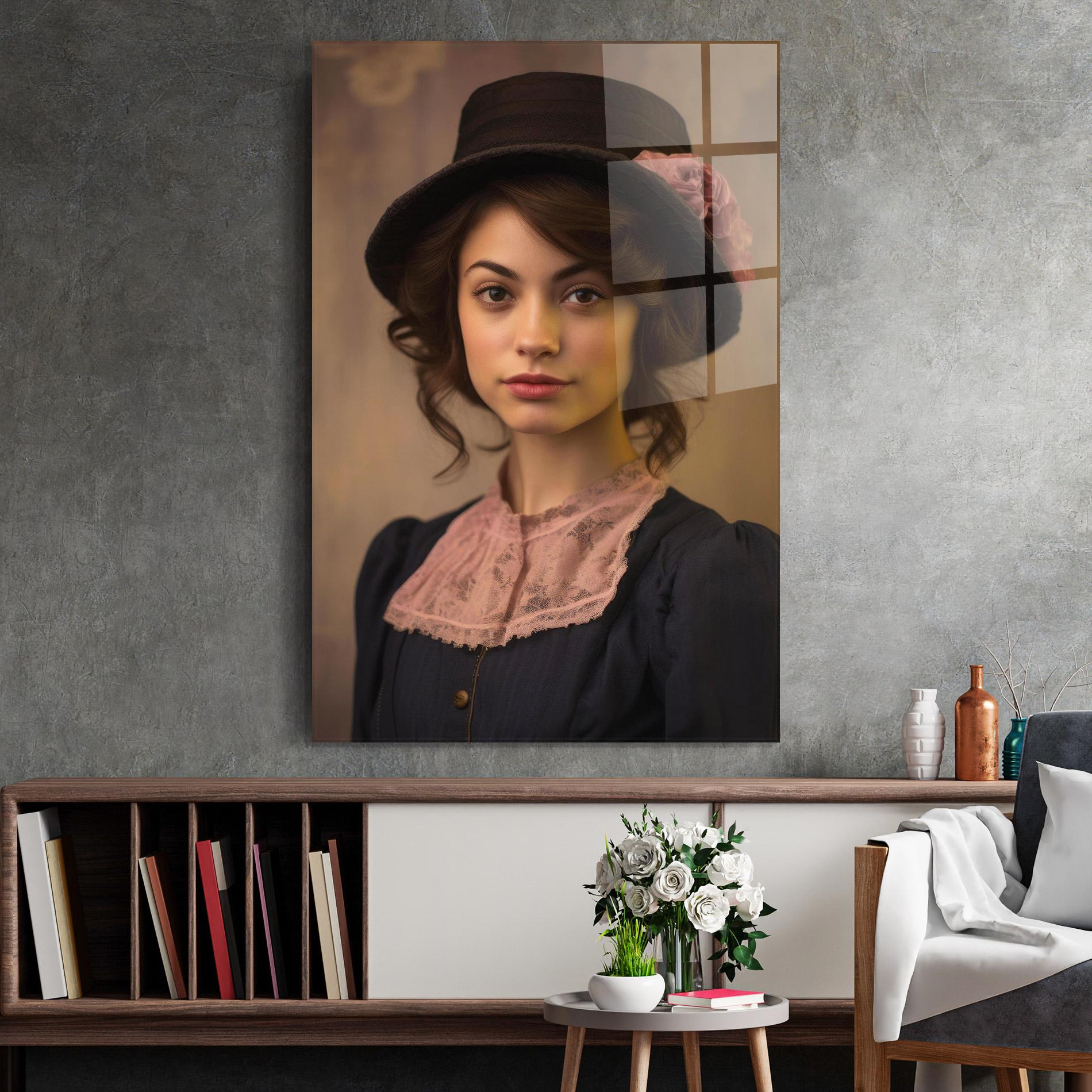 Obraz na Szkle Dark Blue Dress mockup 2