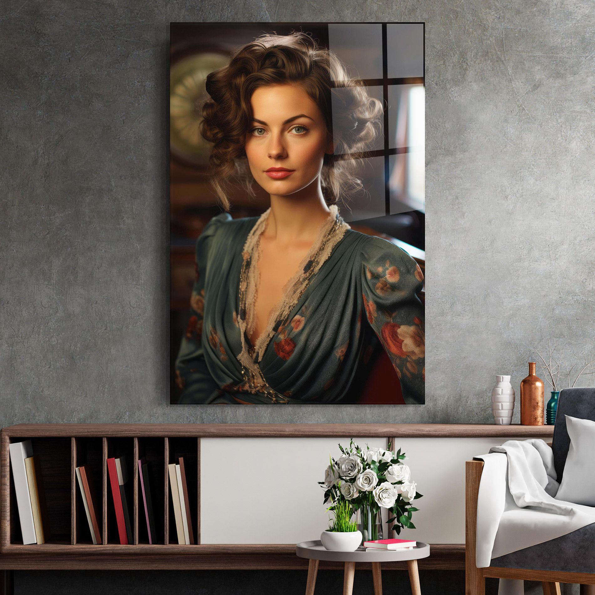 Pink Flowers Dress mockup 2