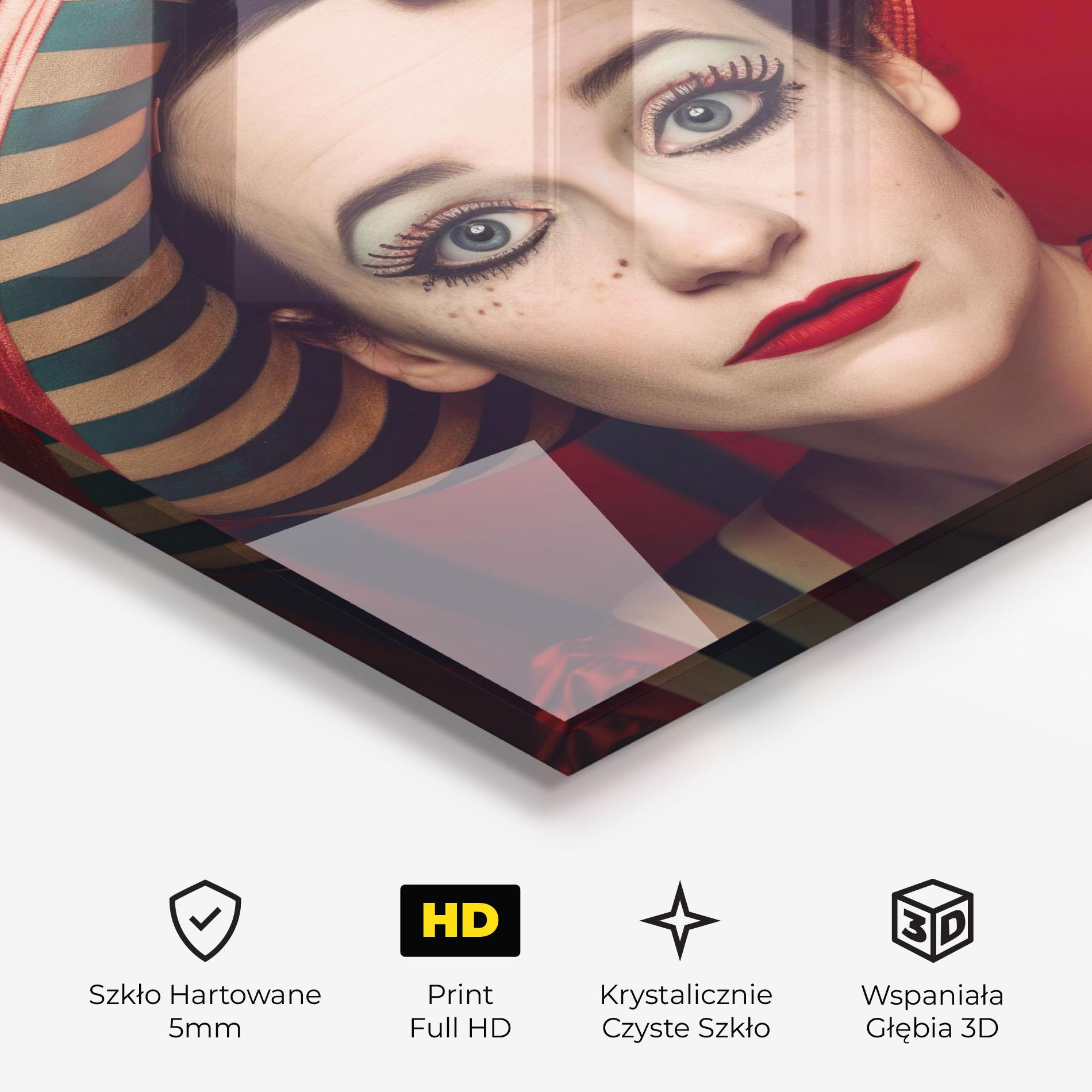 Obraz na Szkle Carnival Vintage Portrait mockup 3