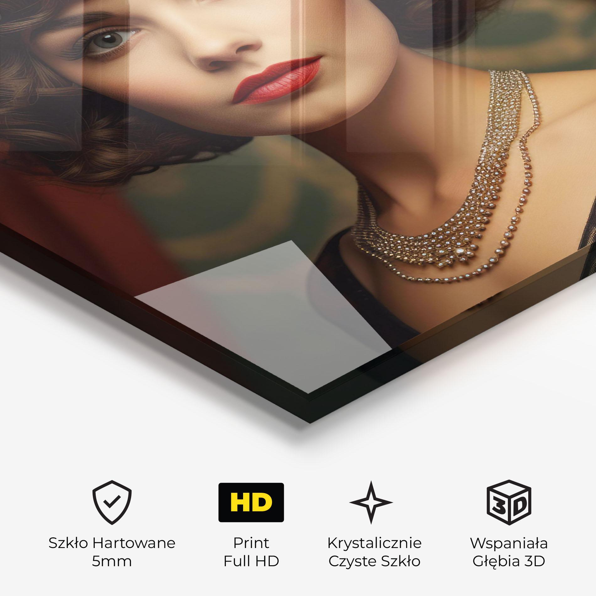 Obraz na Szkle Elegant Vintage Woman mockup 3