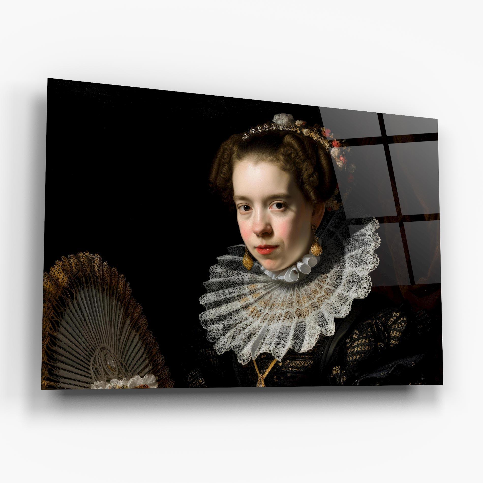Obraz na Szkle Baroque Lady Portrait mockup 6