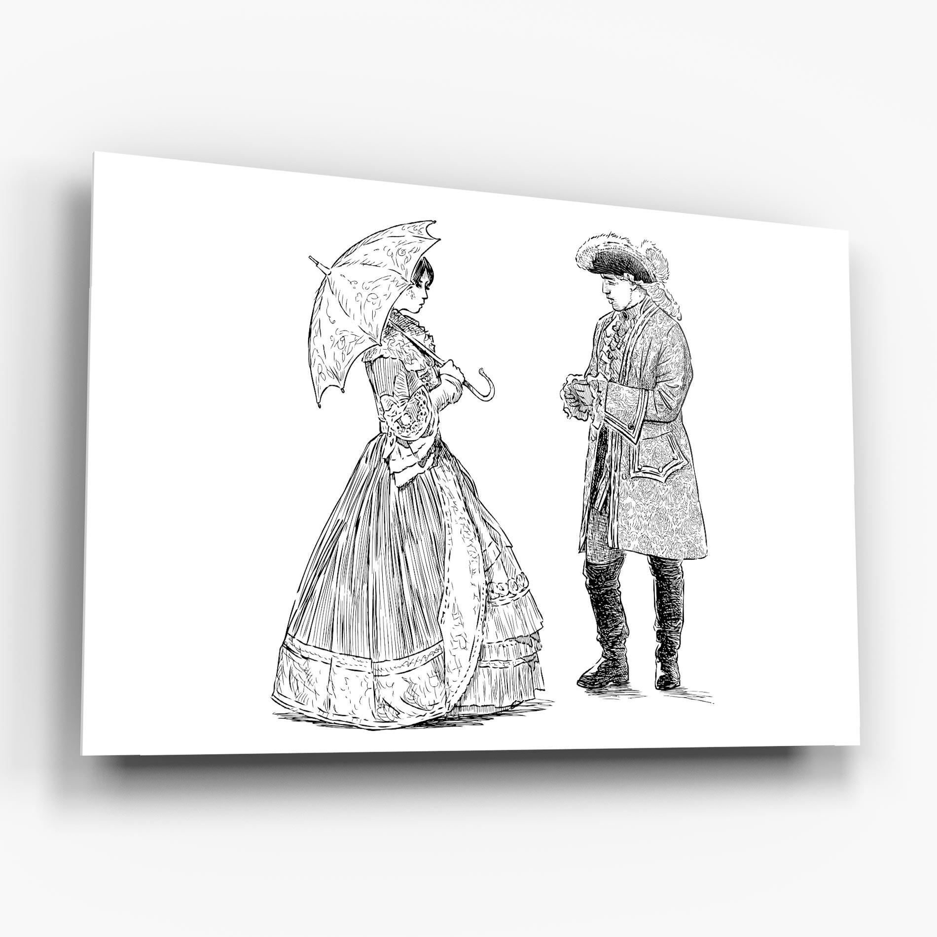 Obraz na Szkle Century Couple mockup 6