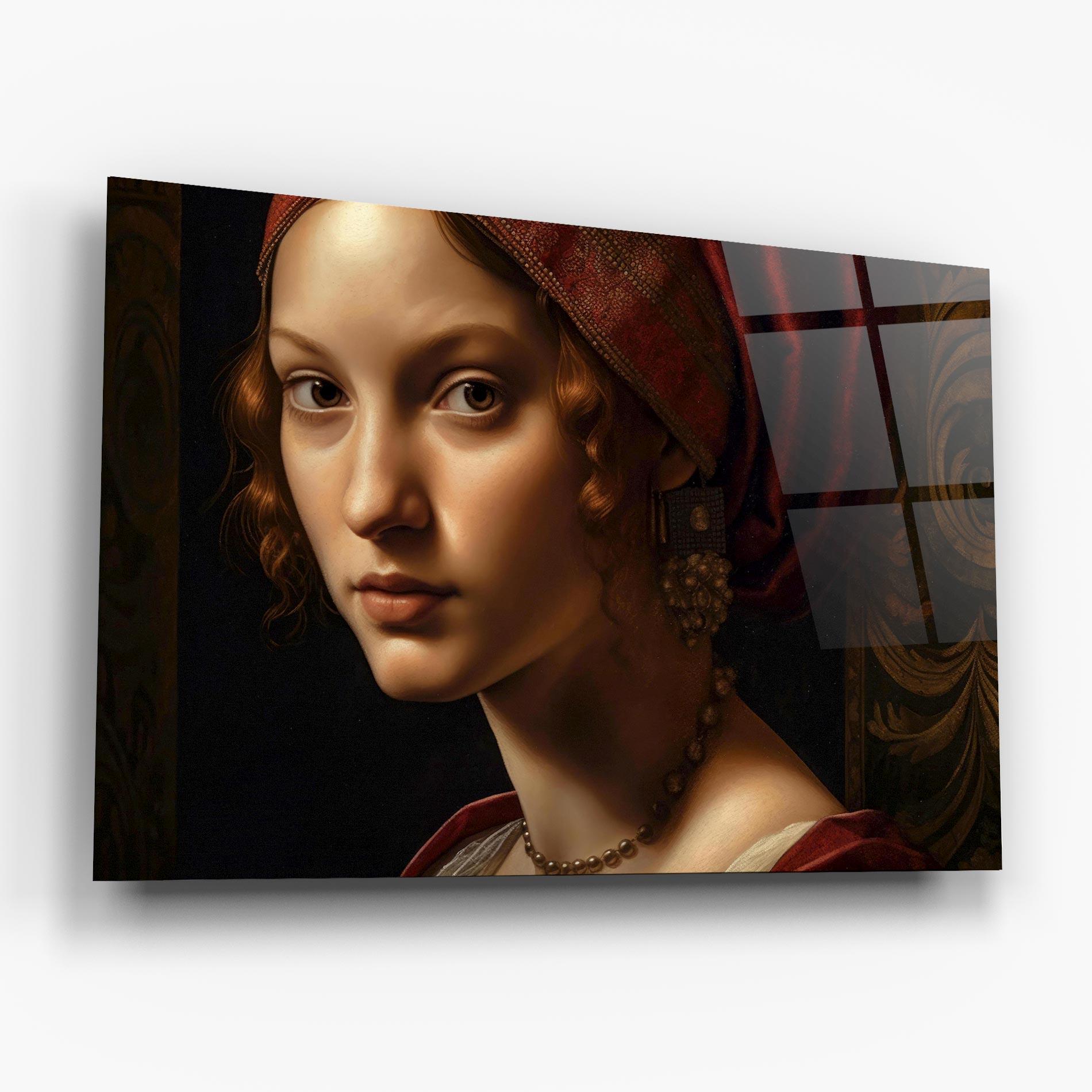 Obraz na Szkle Red Hair Woman Art mockup 6