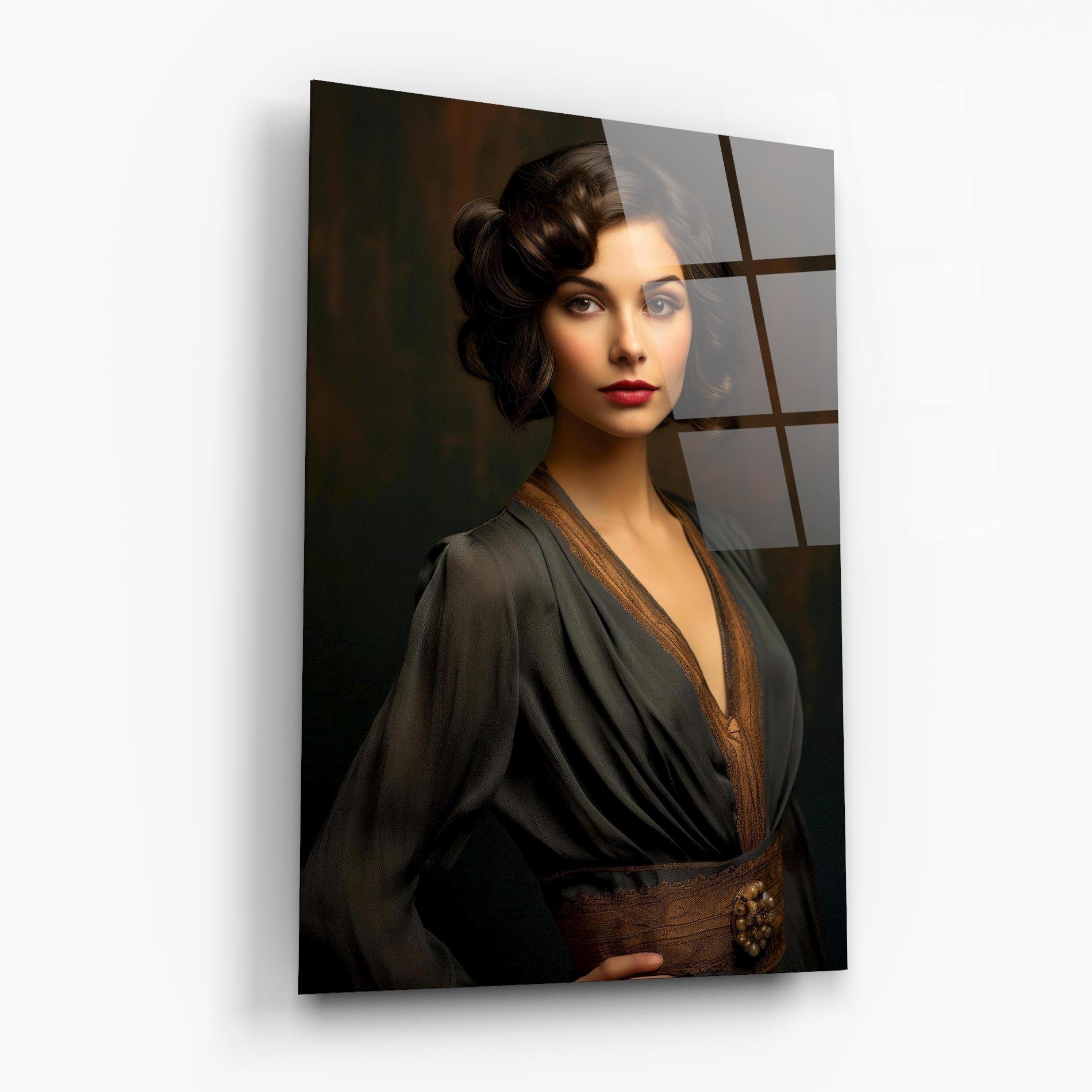 Obraz na Szkle Black Vintage Dress mockup 6