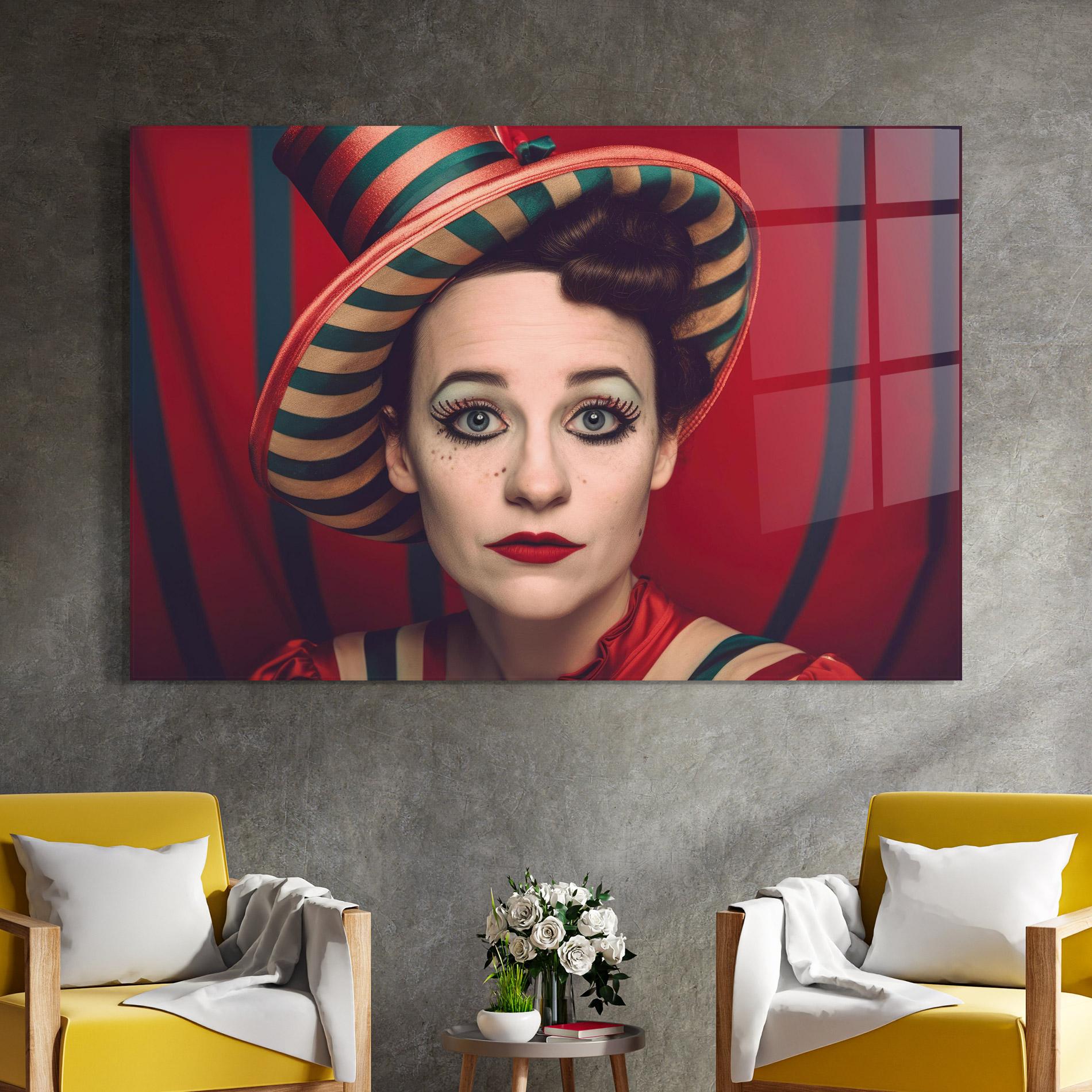 Obraz na Szkle Carnival Vintage Portrait mockup 4