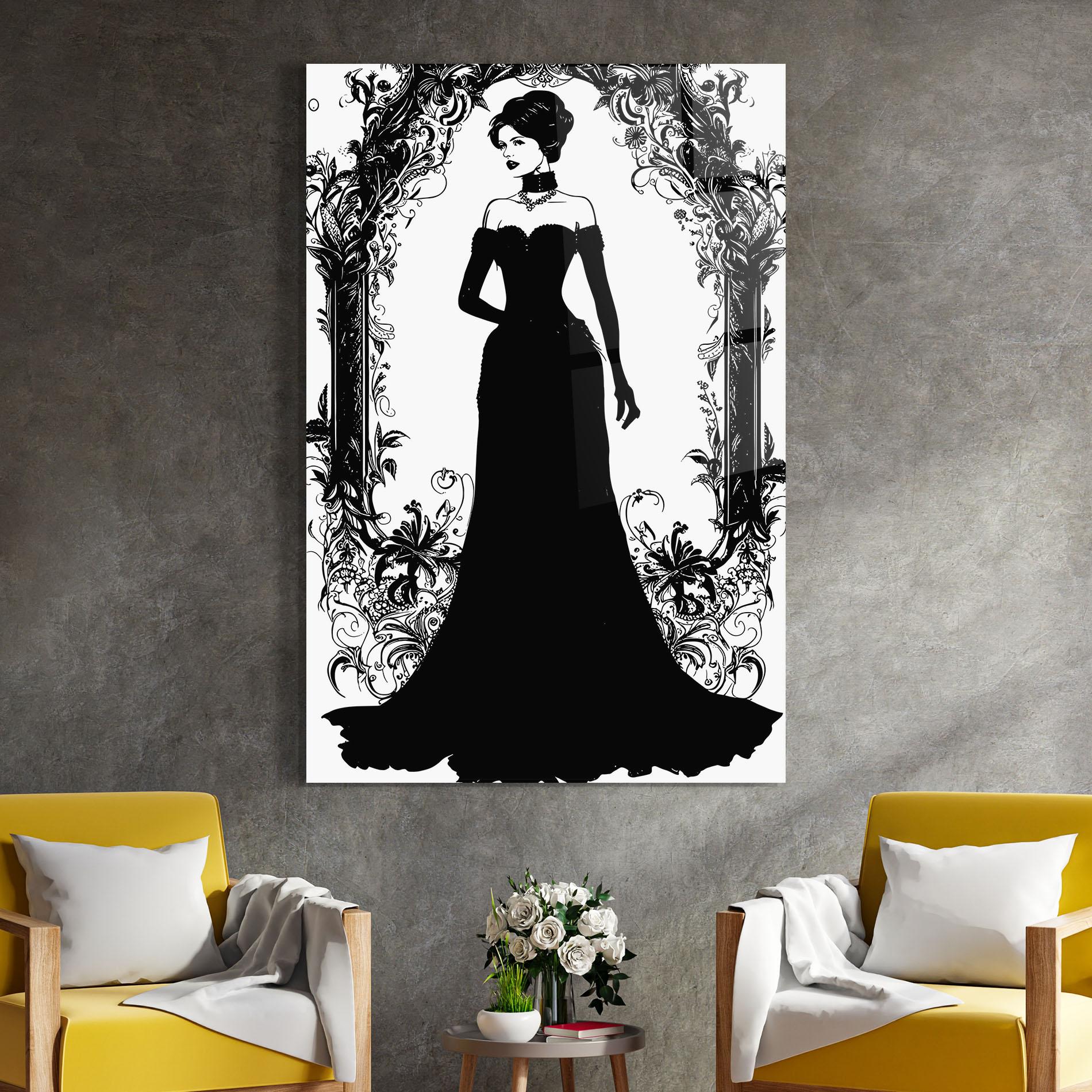 Obraz na Szkle Long Vintage Dress mockup 4