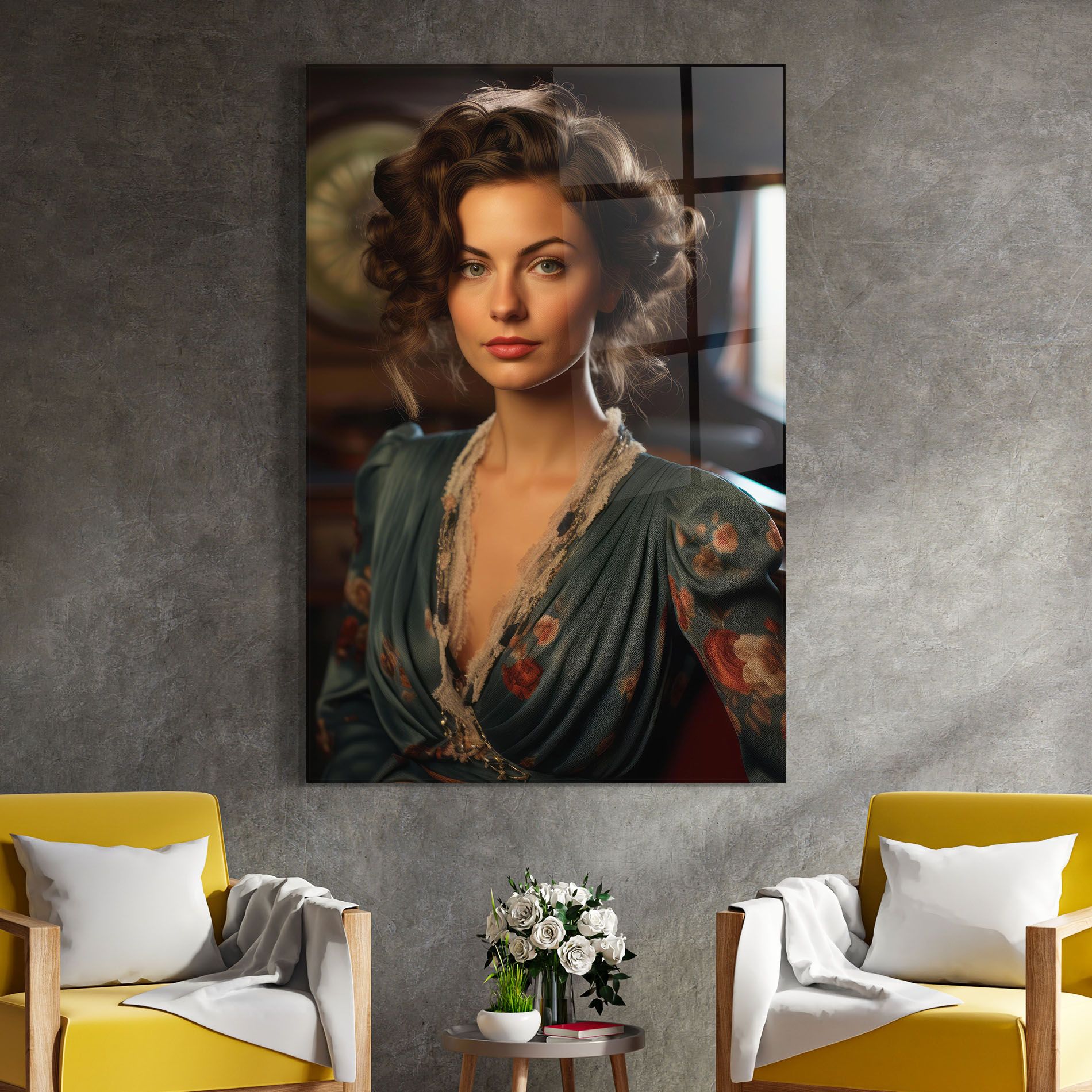 Pink Flowers Dress mockup 4