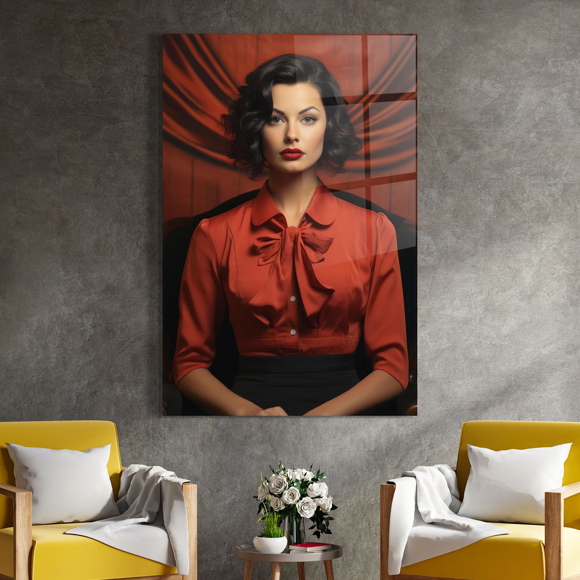 Pretty Red Blouse mockup 4