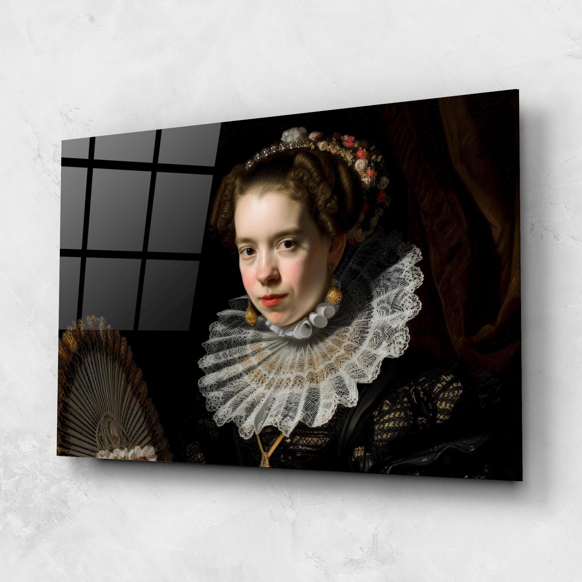 Obraz na Szkle Baroque Lady Portrait mockup 1