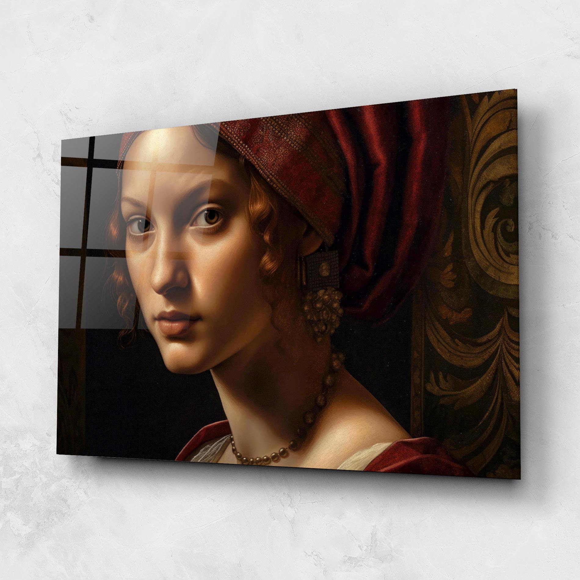 Obraz na Szkle Red Hair Woman Art mockup 1