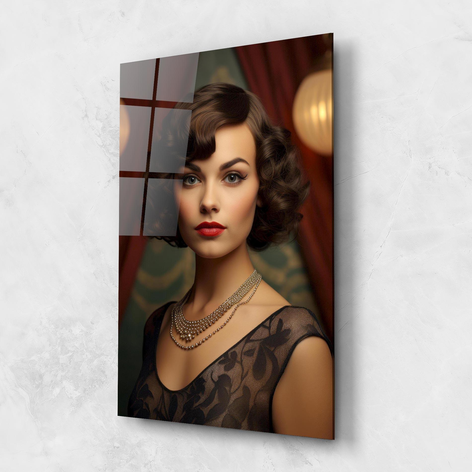 Obraz na Szkle Elegant Vintage Woman mockup 1