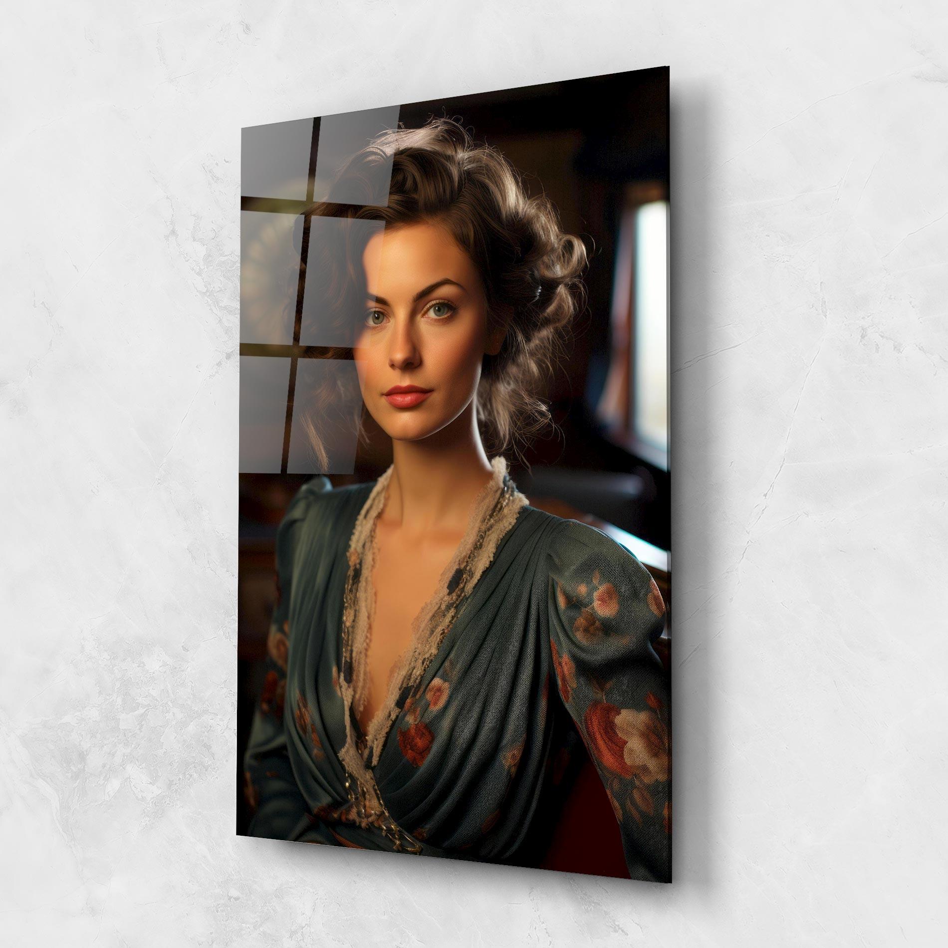 Obraz na Szkle Pink Flowers Dress mockup 1