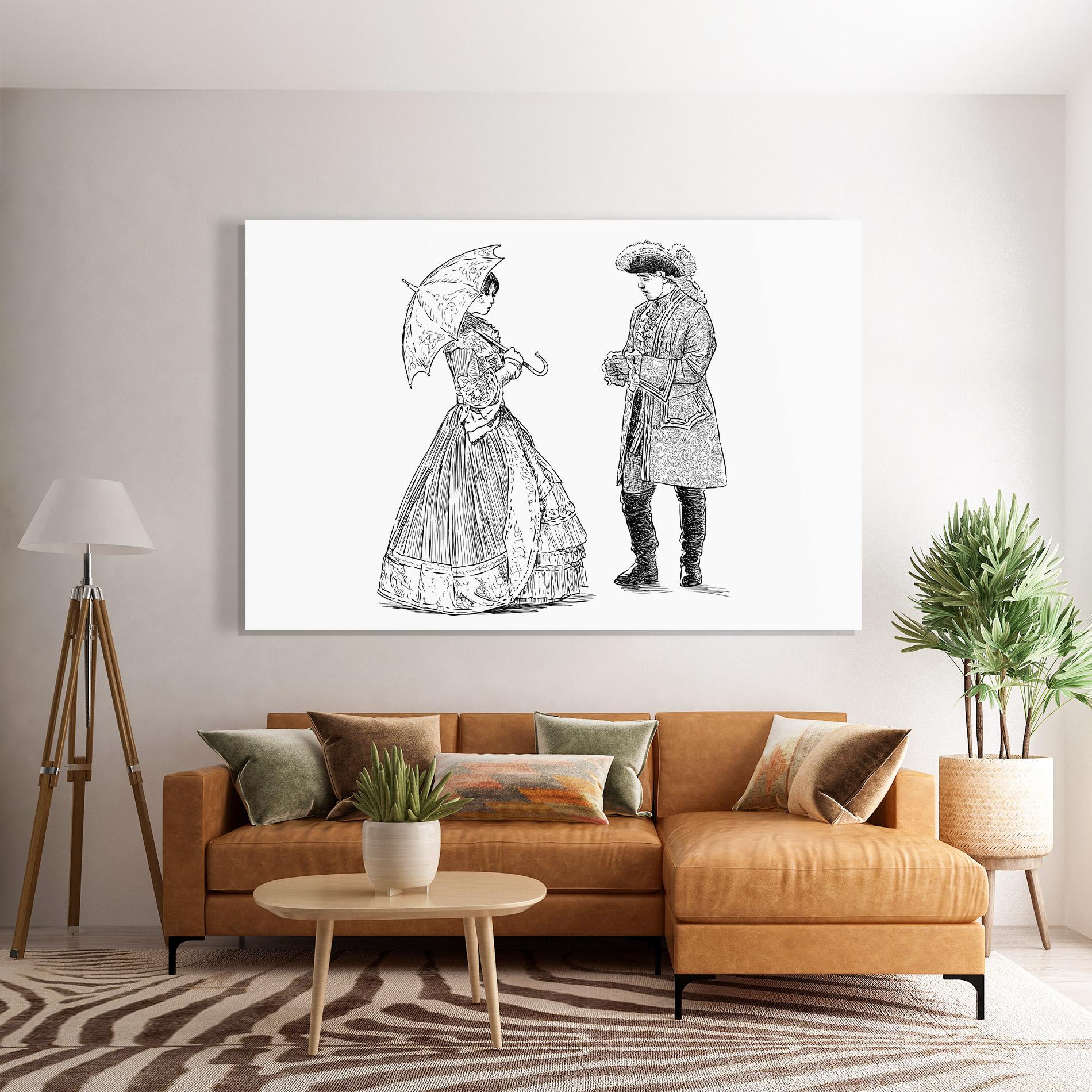 Obraz na Szkle Century Couple mockup 7
