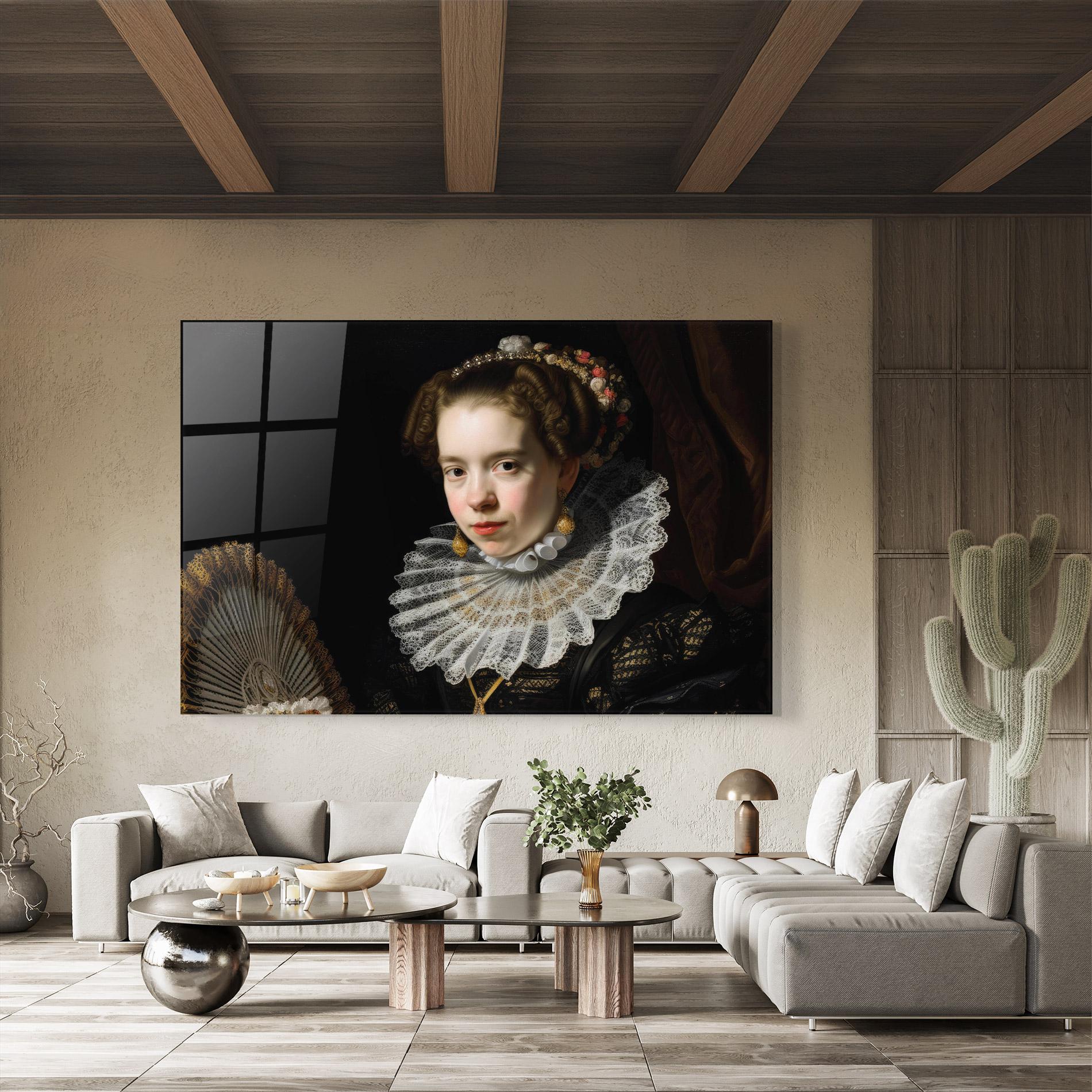 Obraz na Szkle Baroque Lady Portrait mockup 8