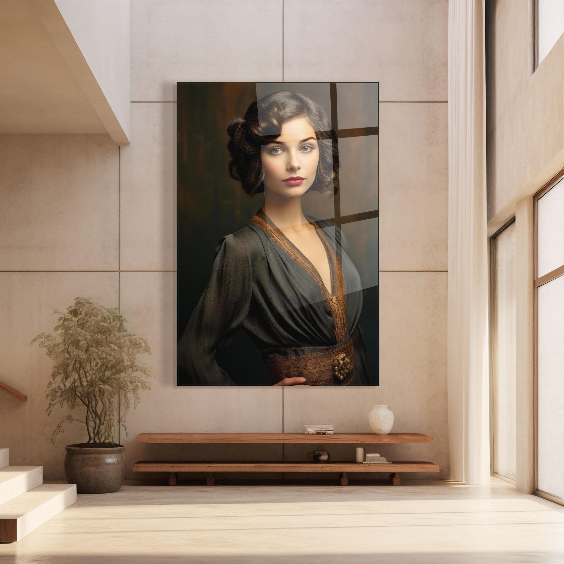 Obraz na Szkle Black Vintage Dress mockup 8