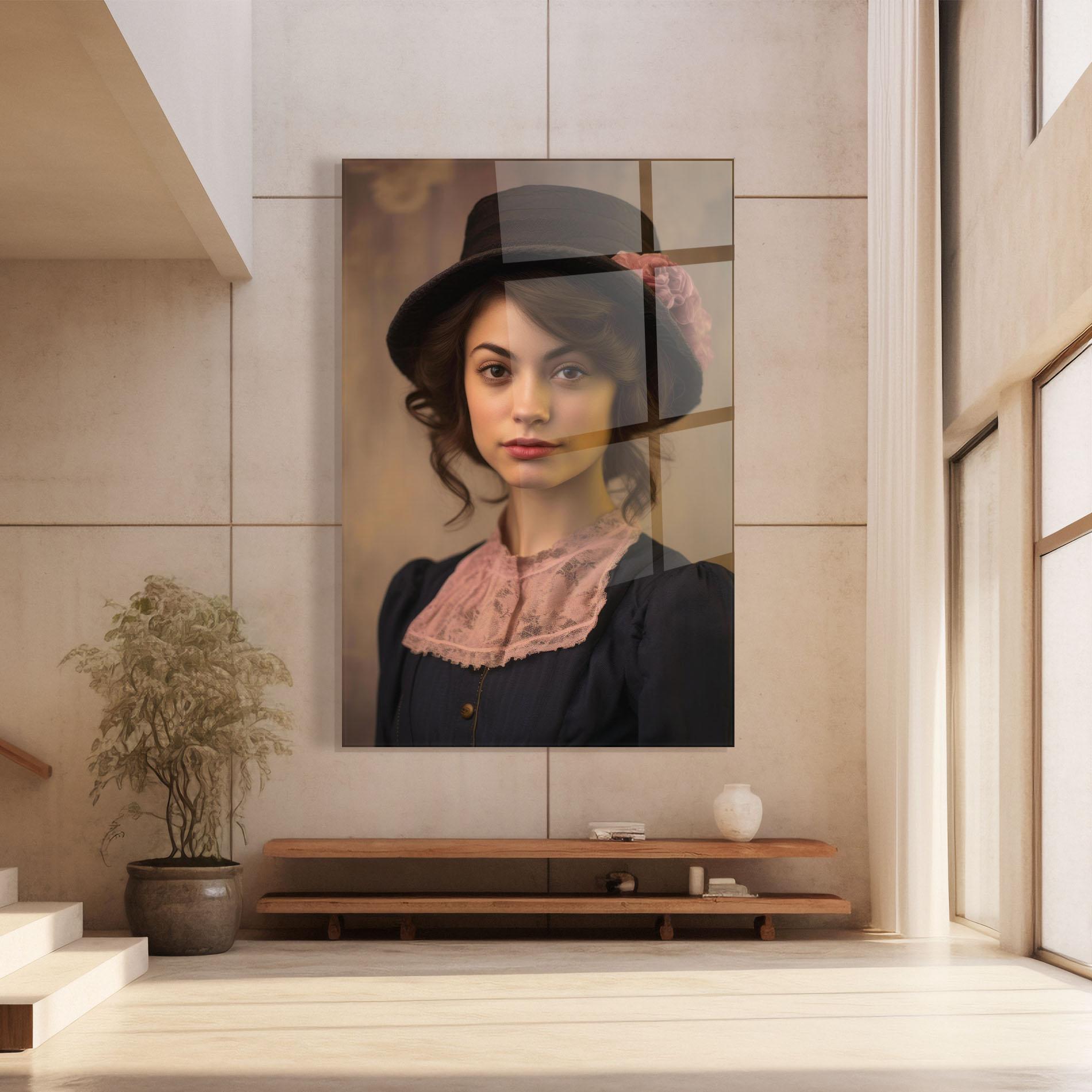 Obraz na Szkle Dark Blue Dress mockup 8