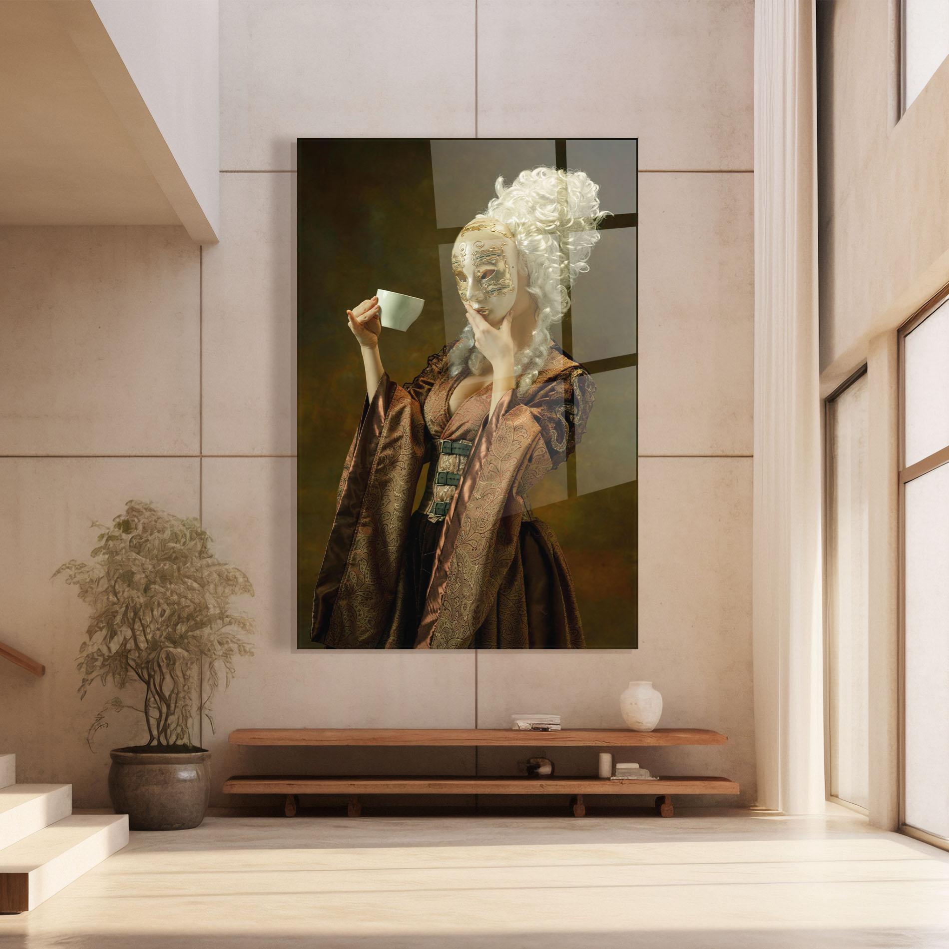 Obraz na Szkle Medieval Woman Tea mockup 8