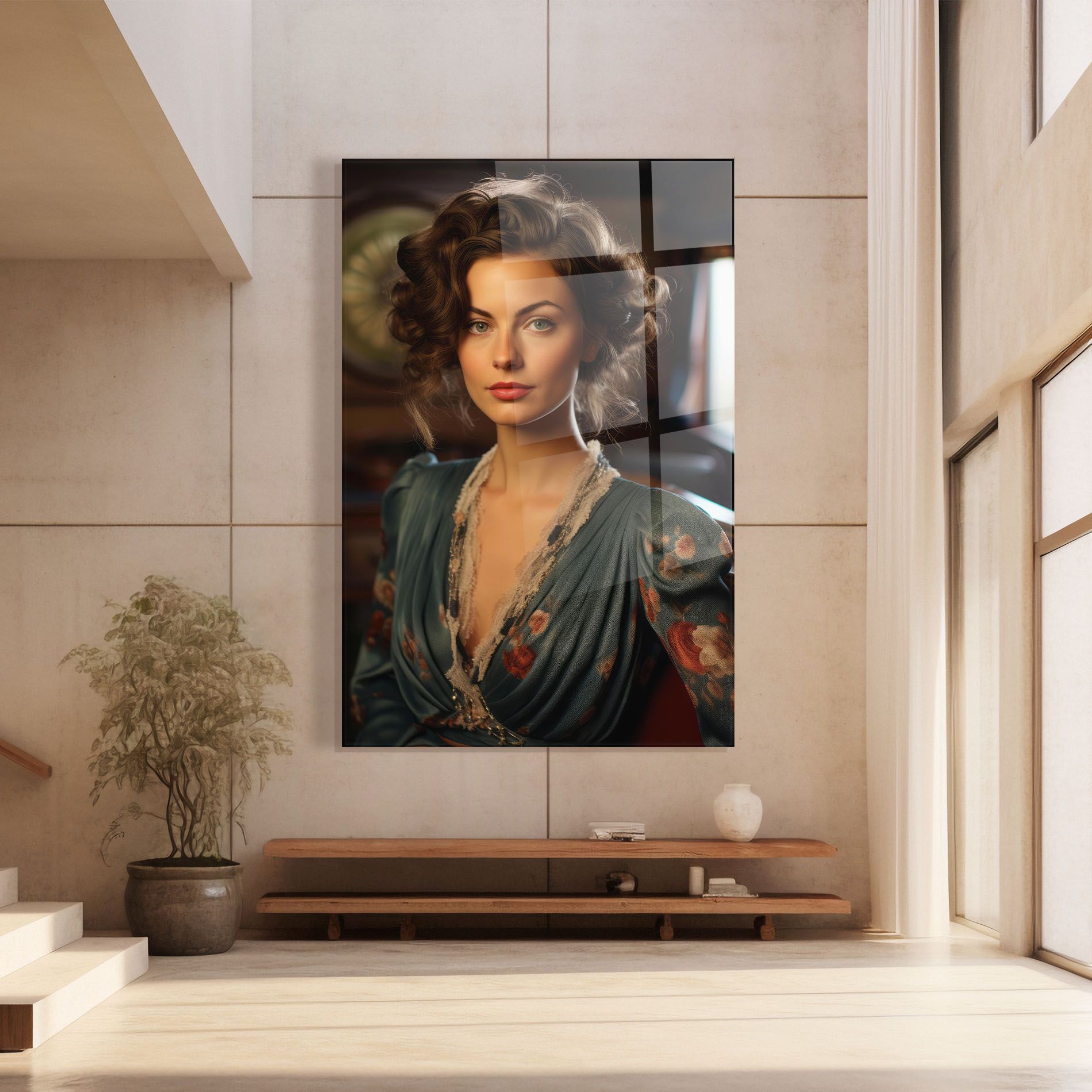 Pink Flowers Dress mockup 8