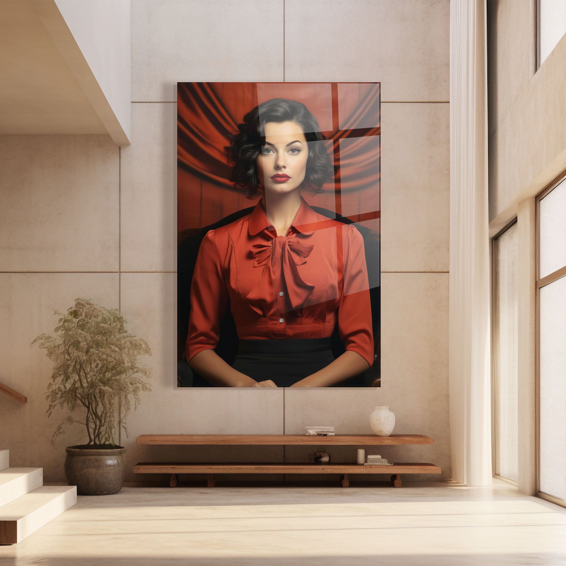 Pretty Red Blouse mockup 8