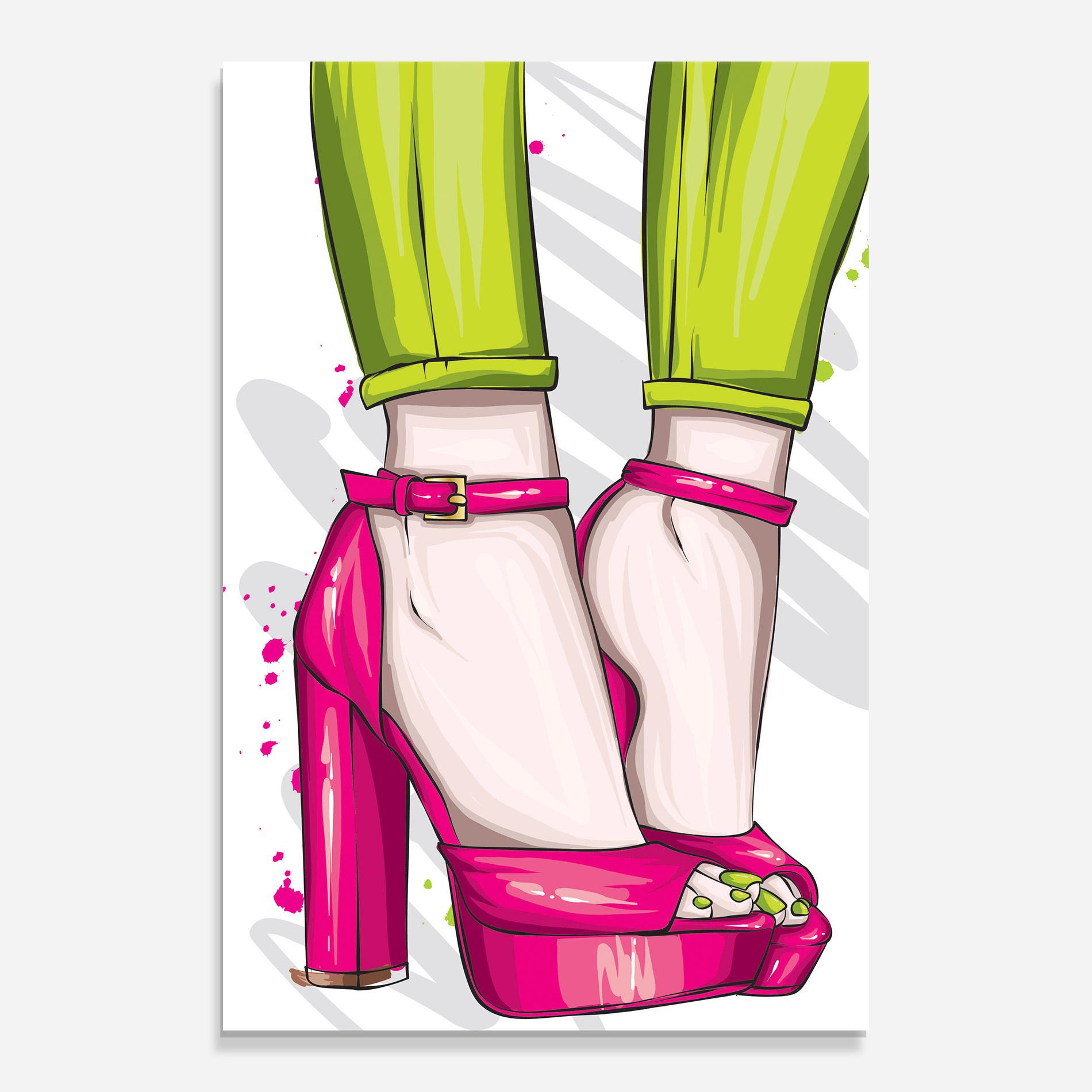 Obraz na Szkle Green Nails mockup 0