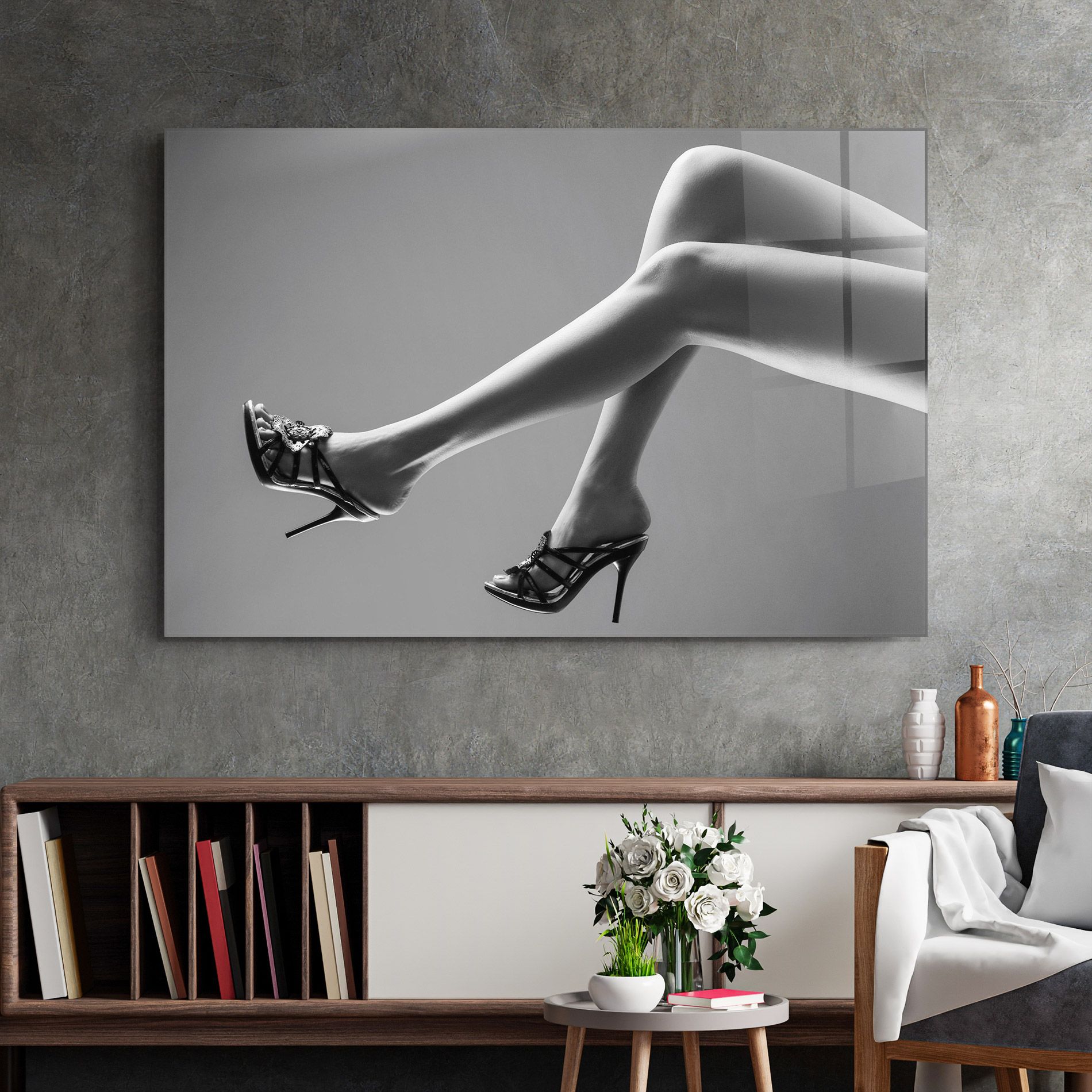 Black Shoes On Grey mockup 2