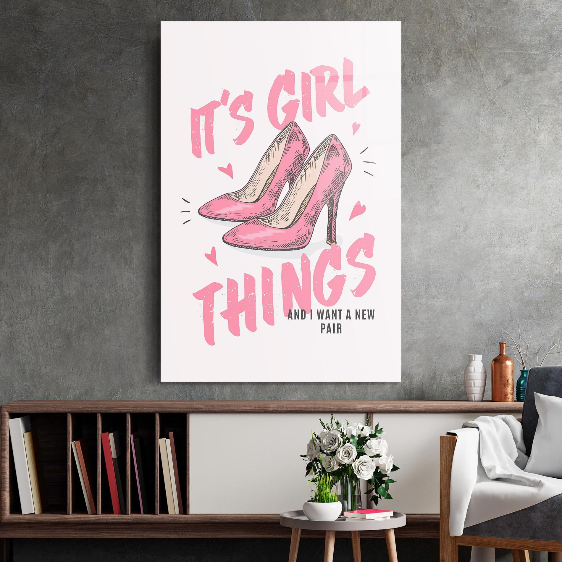 Obraz na Szkle Girl Things mockup 2