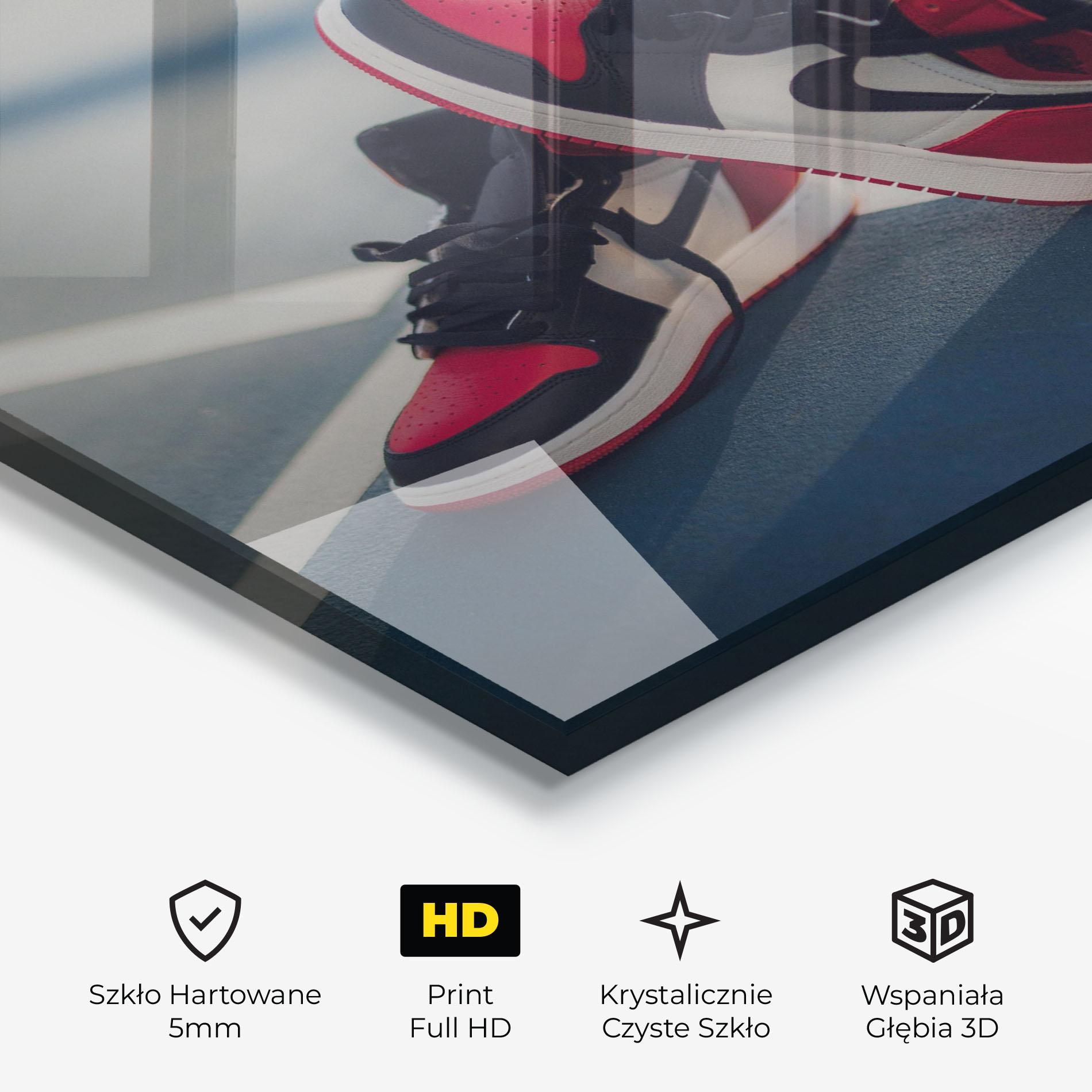 Obraz na Szkle Cool Nike Red Jordan Air mockup 3