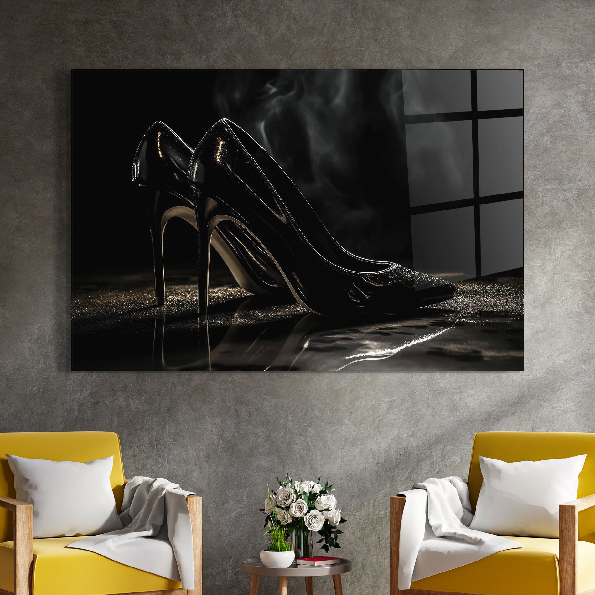 Black Leather Shoes mockup 4