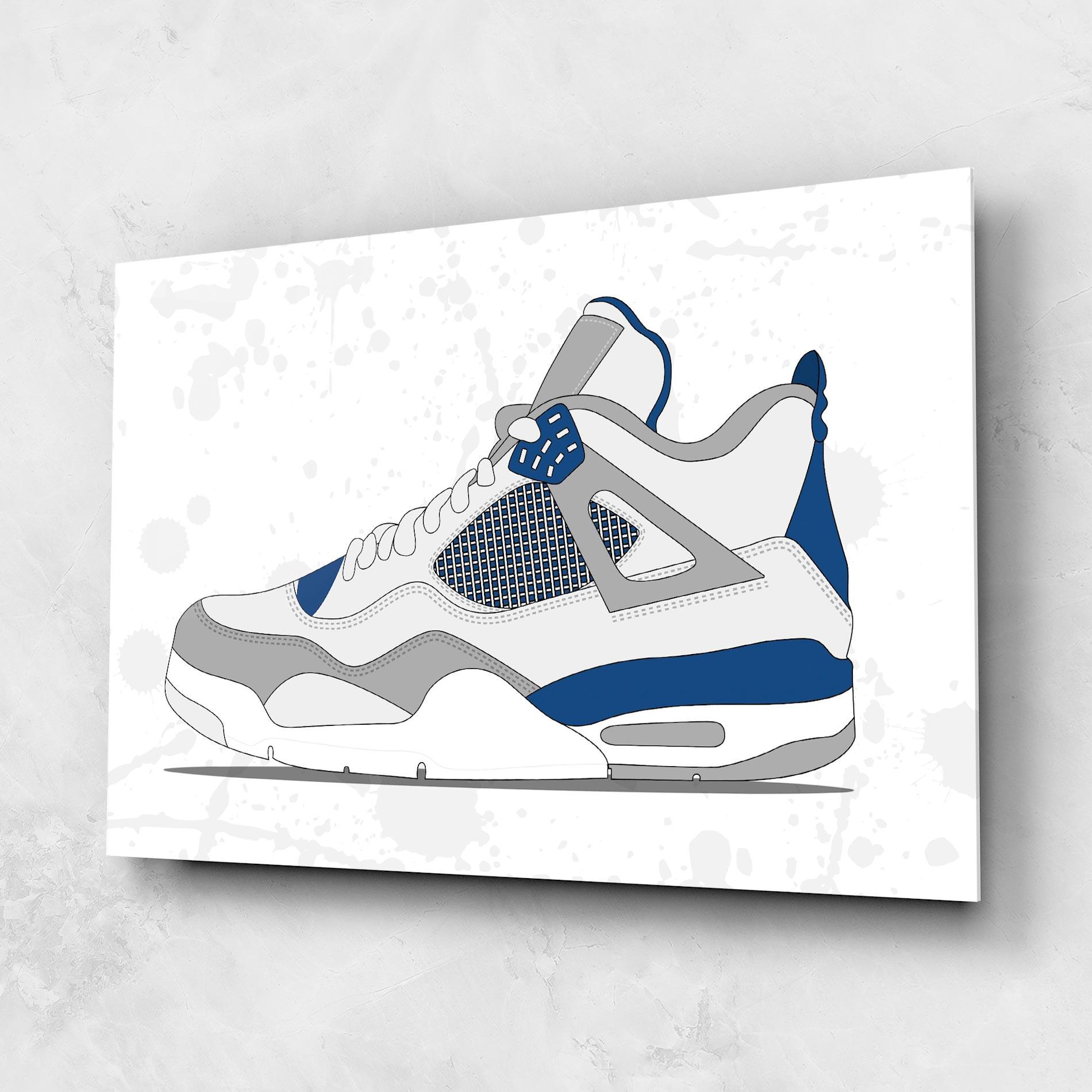 Obraz na Szkle Blue Grey Sneakers mockup 1