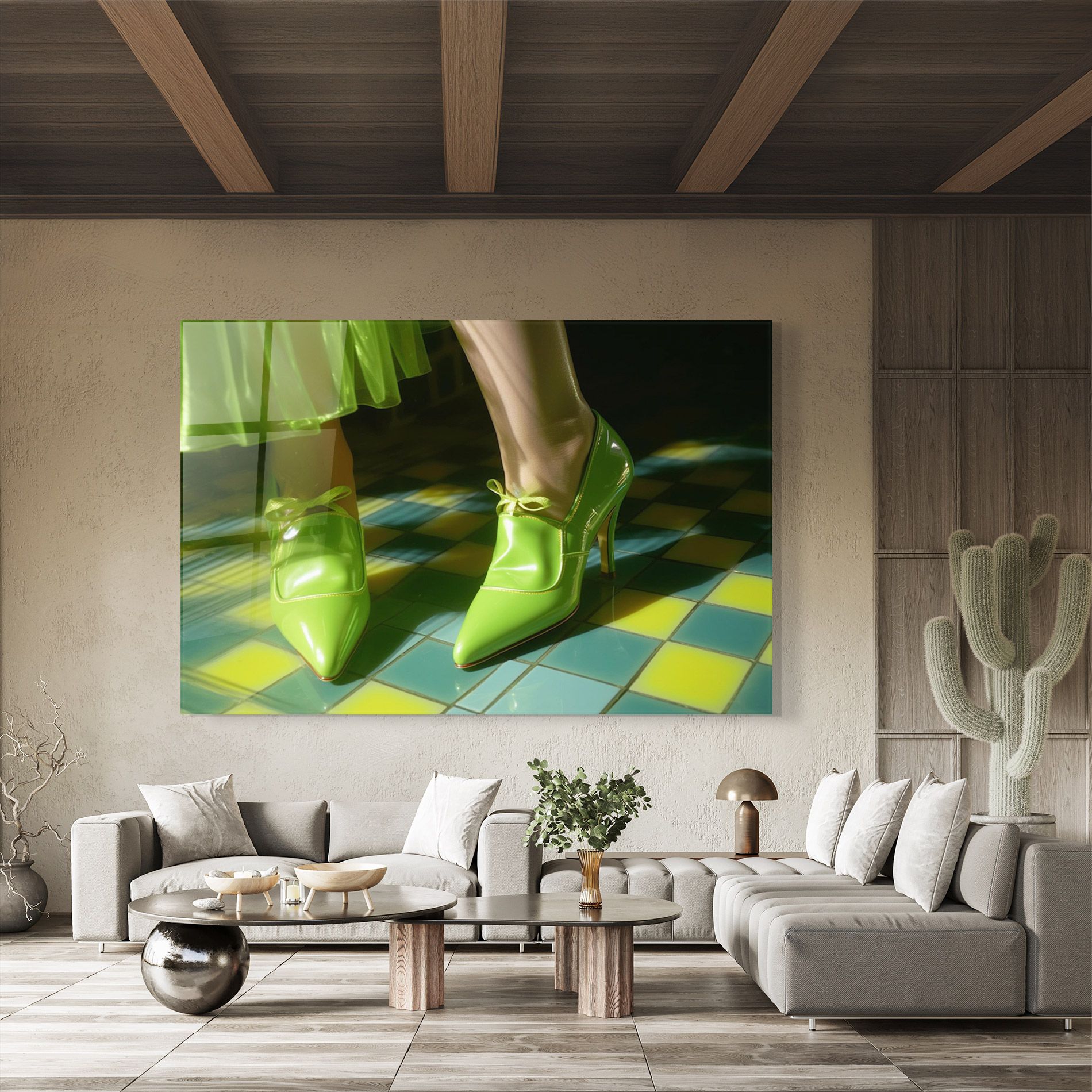 Green Elegant Shoes mockup 8