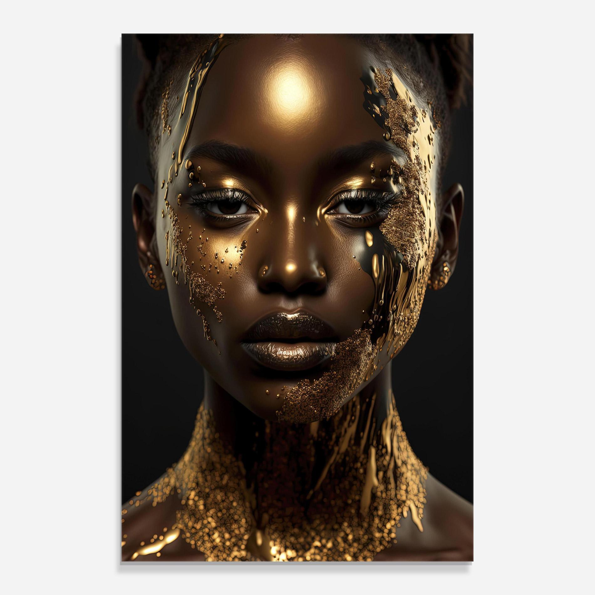 Obraz na Szkle Dripping Gold Woman mockup 0